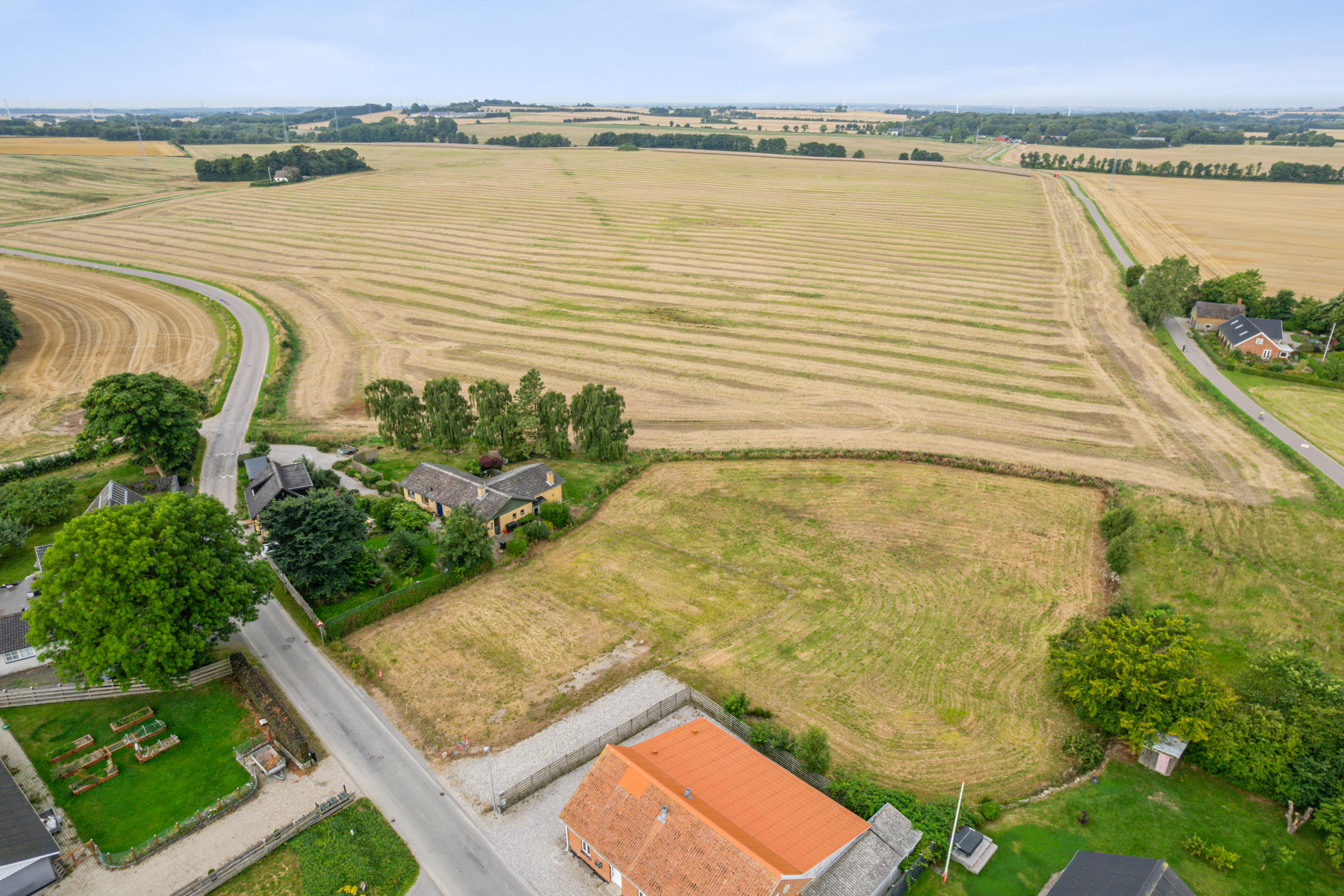 Fremhævet luftfoto billede i fuldskærmstilstand. Billede af Sønderholmvej 18A, Krajbjerg, 8543 Hornslet
