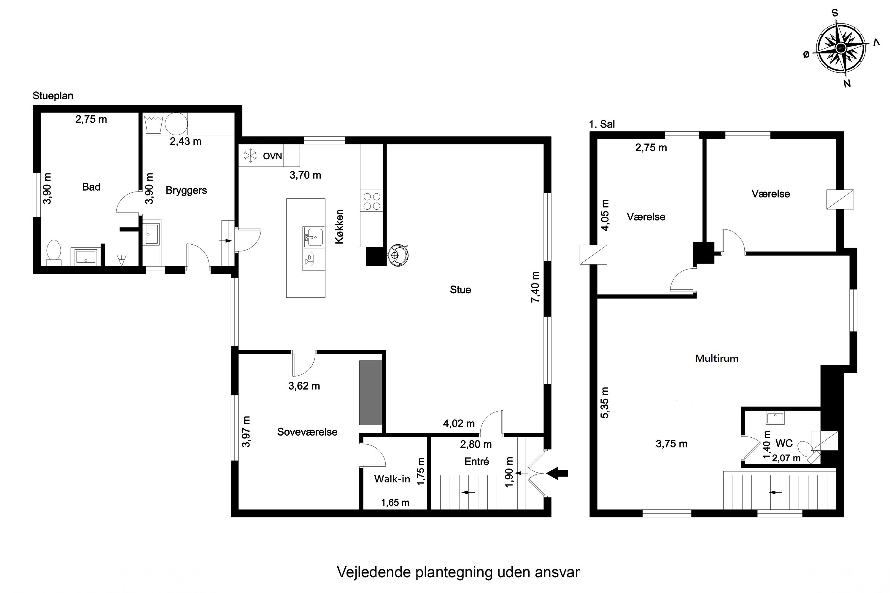 Plantegninger billede af Søndergade 3, 7171 Uldum