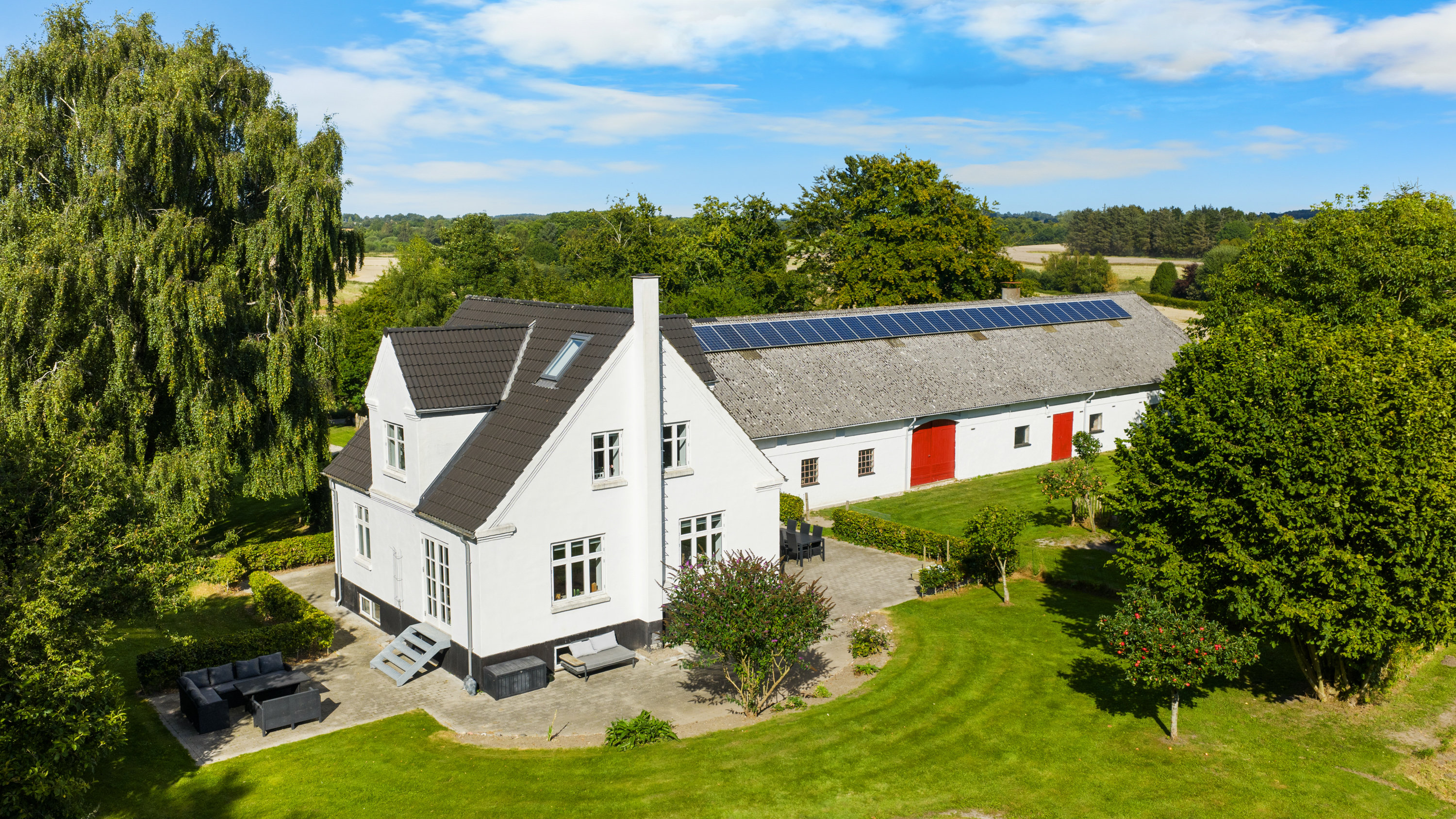 Fremhævet luftfoto billede i fuldskærmstilstand. Billede af Ladefogedgyden 4, Ø Hæsinge, 5600 Faaborg