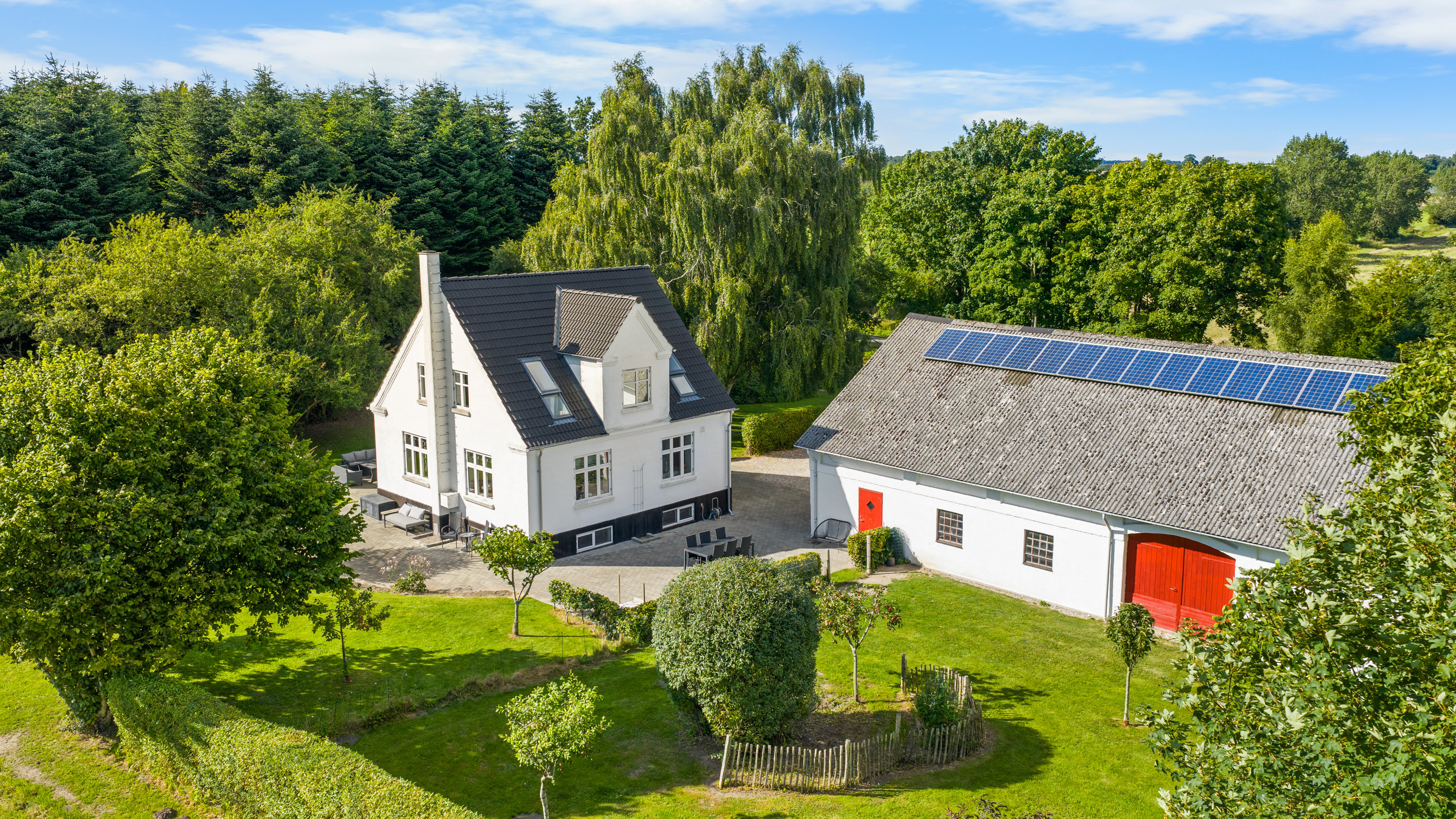 Fremhævet luftfoto billede i fuldskærmstilstand. Billede af Ladefogedgyden 4, Ø Hæsinge, 5600 Faaborg