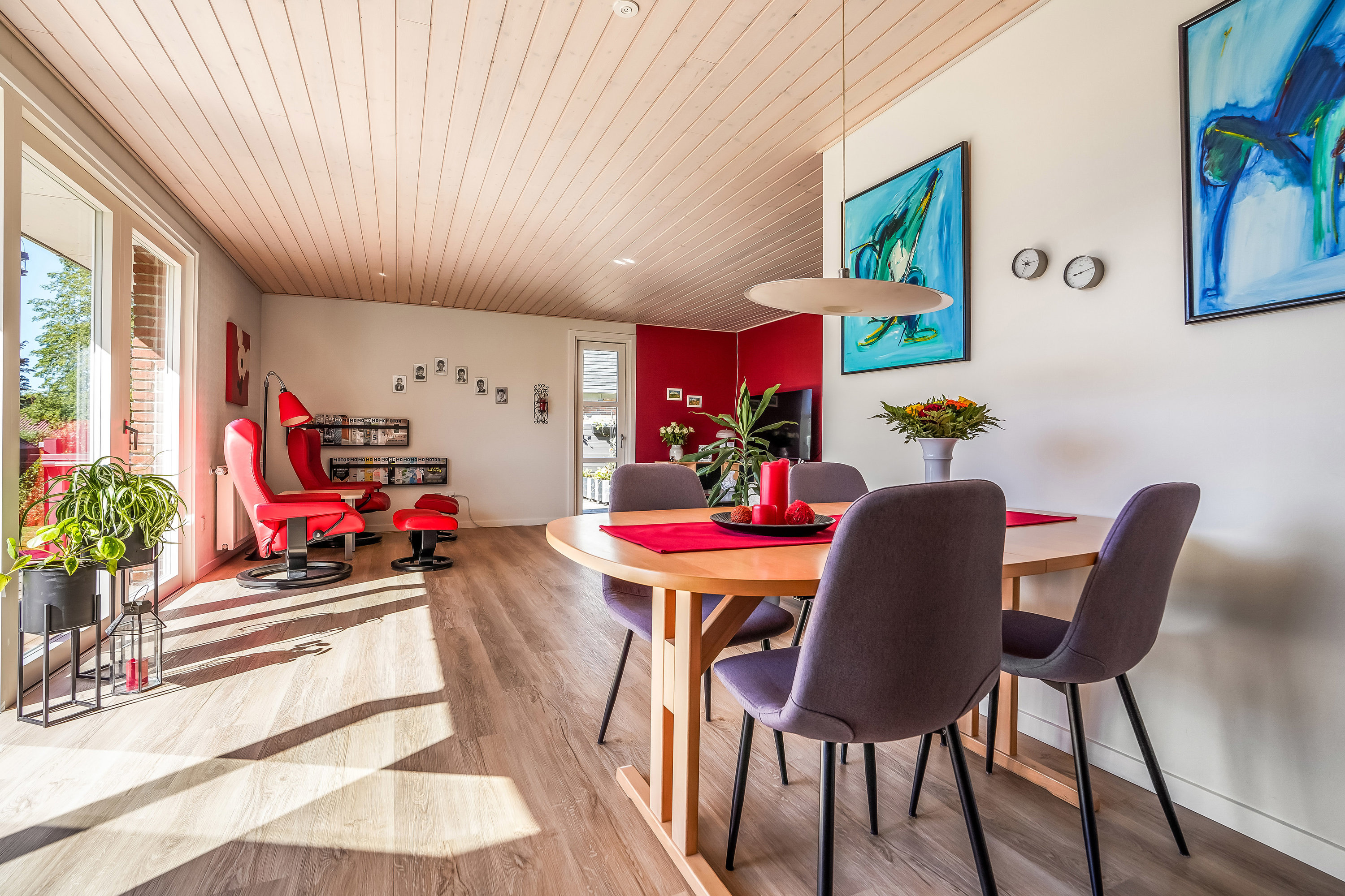 Fremhævet stue billede i fuldskærmstilstand. Billede af Bystævnevej 19, 5690 Tommerup