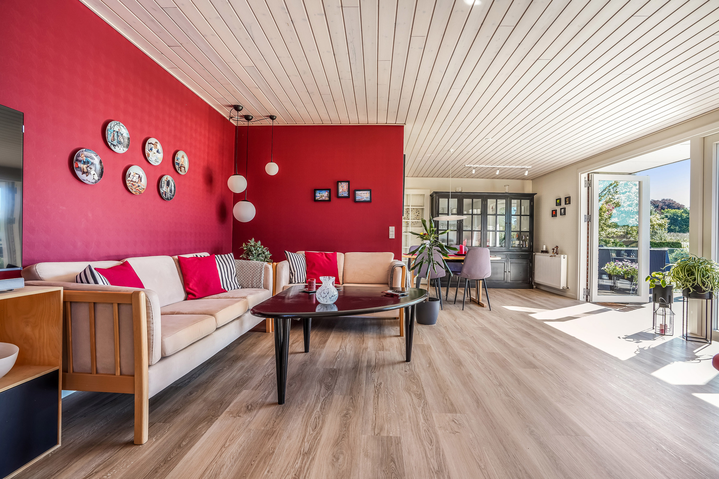 Fremhævet stue billede i fuldskærmstilstand. Billede af Bystævnevej 19, 5690 Tommerup