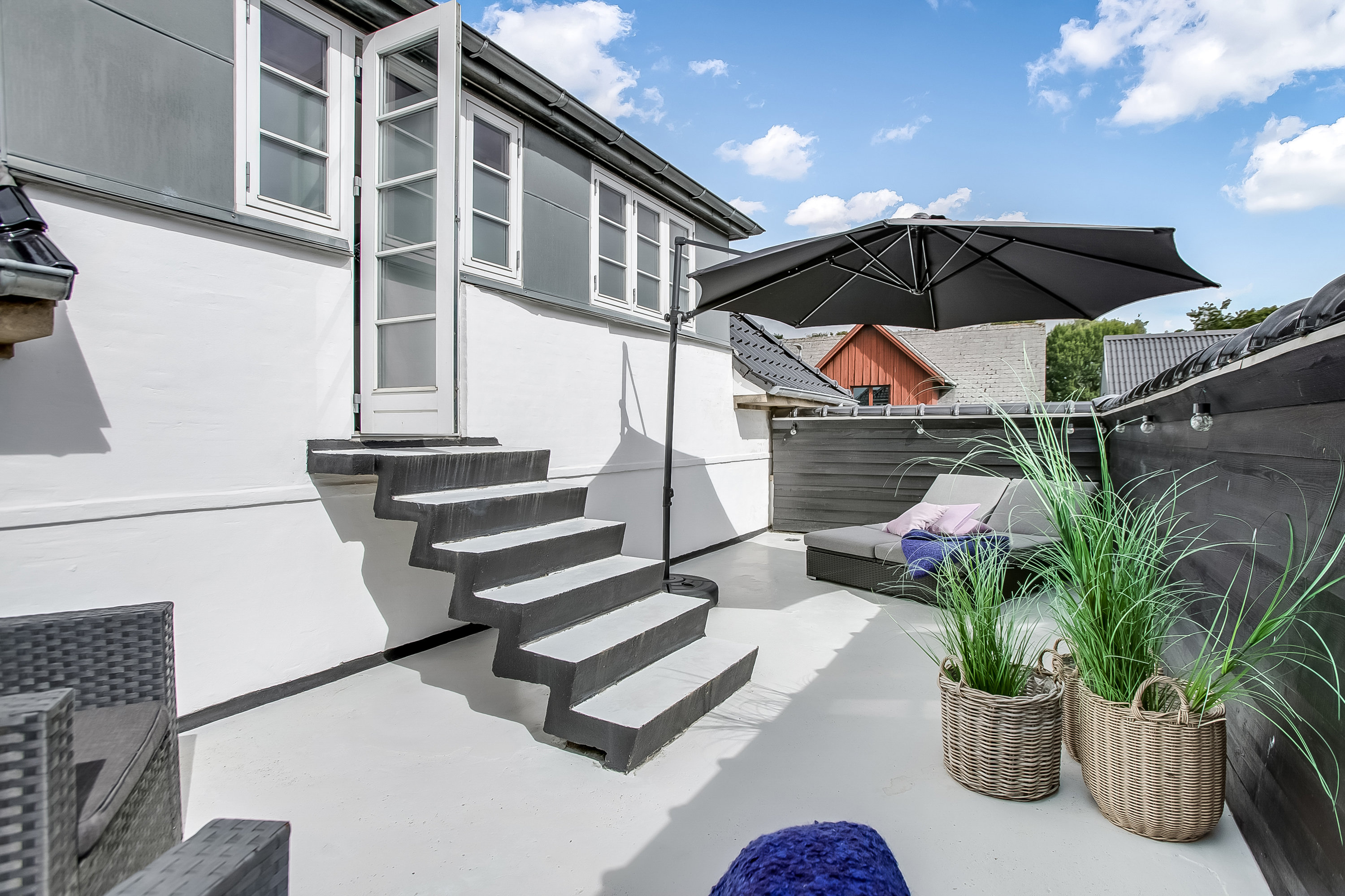 Fremhævet tagterrasse billede i fuldskærmstilstand. Billede af Østergade 44, 6580 Vamdrup