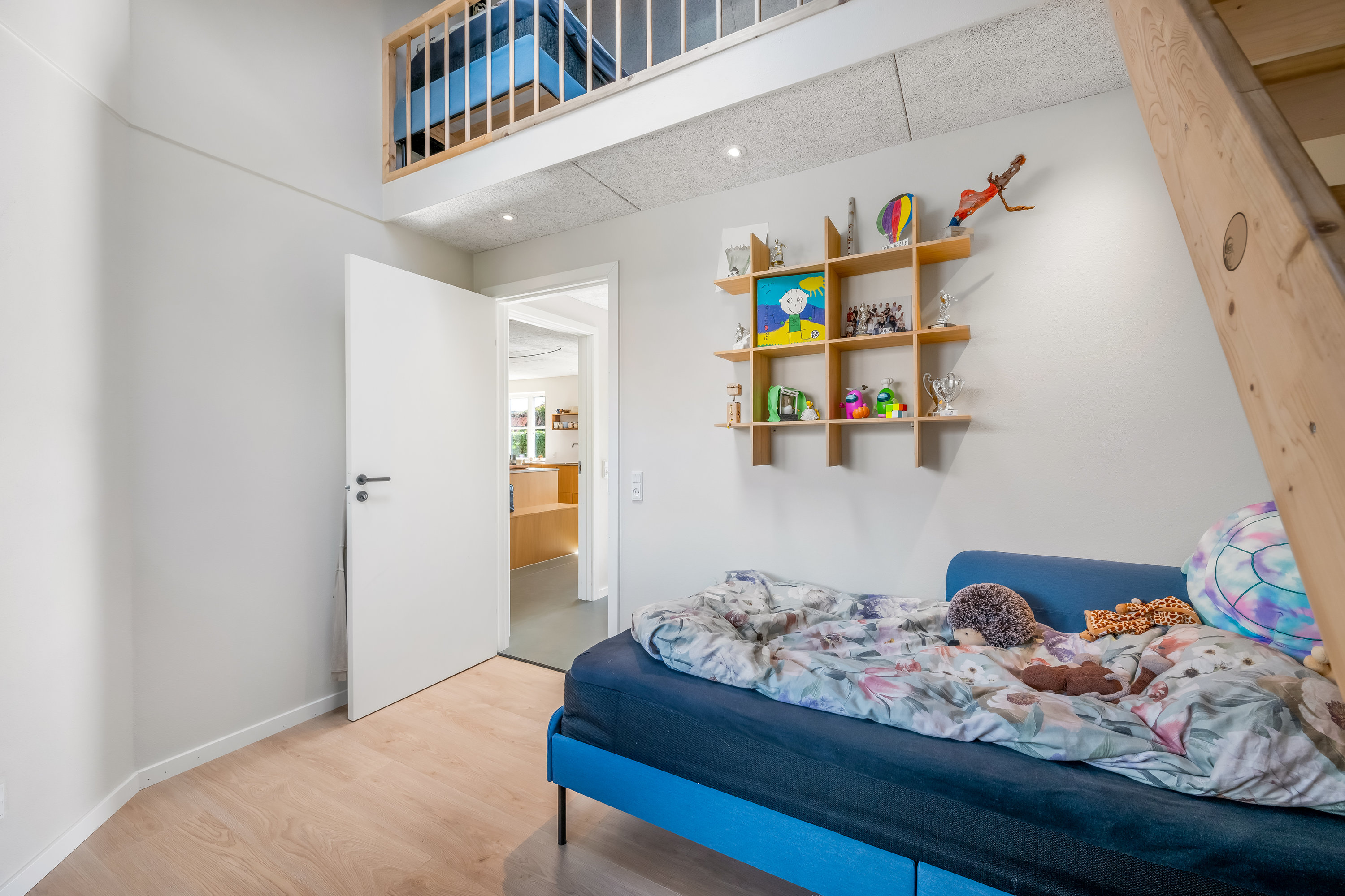 Fremhævet soveværelse billede i fuldskærmstilstand. Billede af Højvangen 8, 6950 Ringkøbing