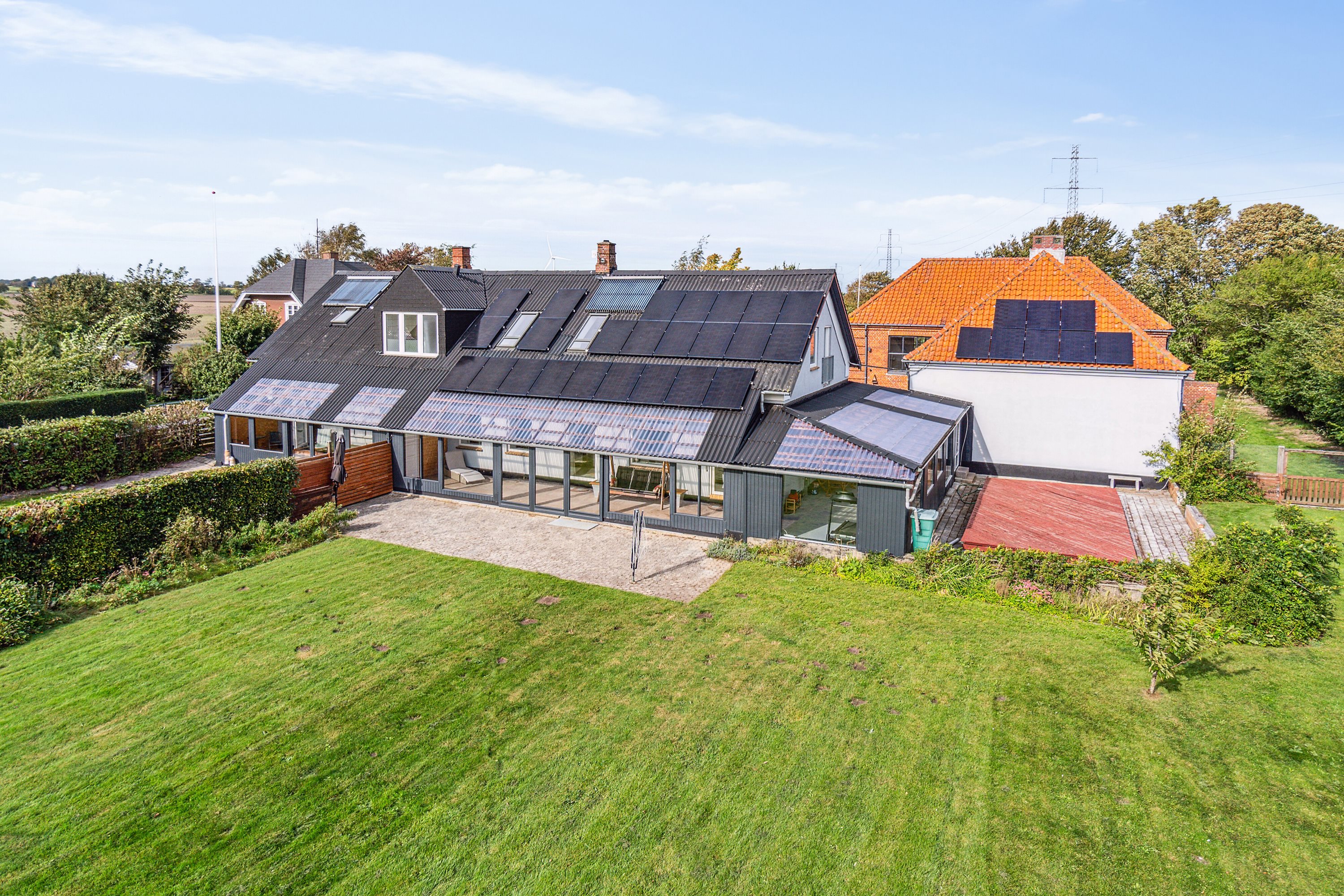 Fremhævet set fra haven billede i fuldskærmstilstand. Billede af Bakkendrupvej 8, Bakkendrup, 4281 Gørlev