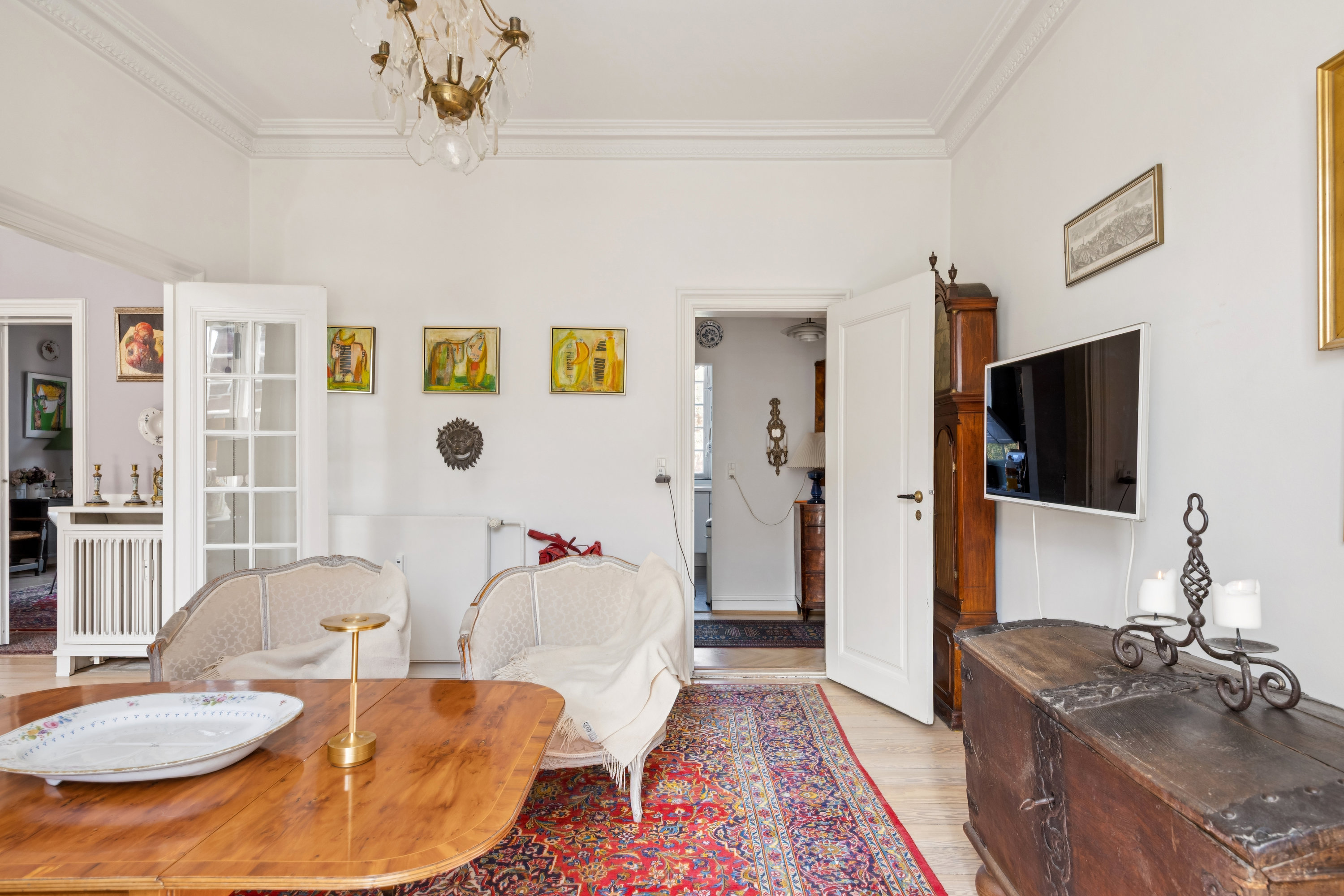 Fremhævet stue billede i fuldskærmstilstand. Billede af Peter Bangs Vej 78, 2. tv., 2000 Frederiksberg