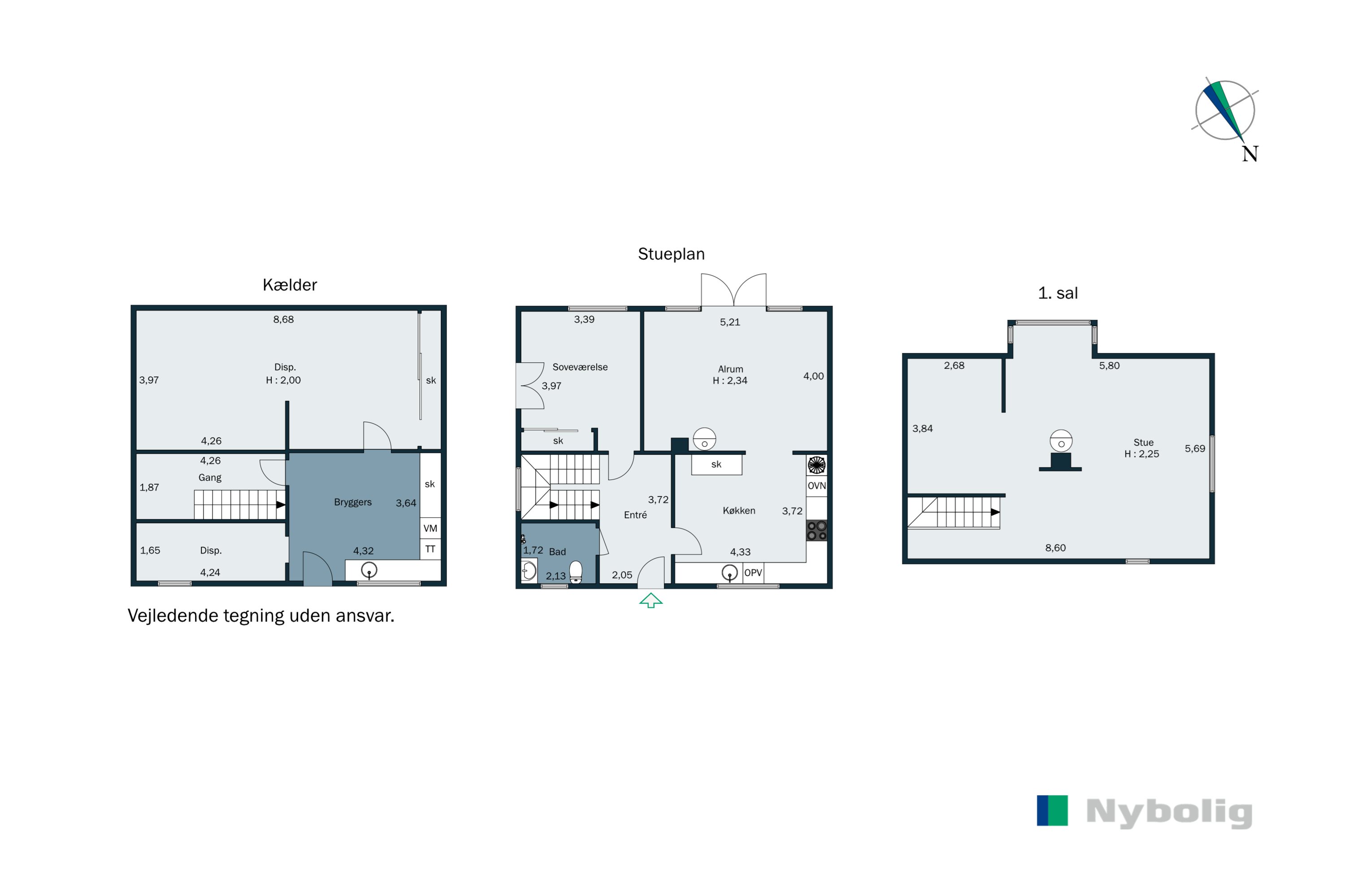Plantegninger billede af Strandgade 44, Hou, 8300 Odder