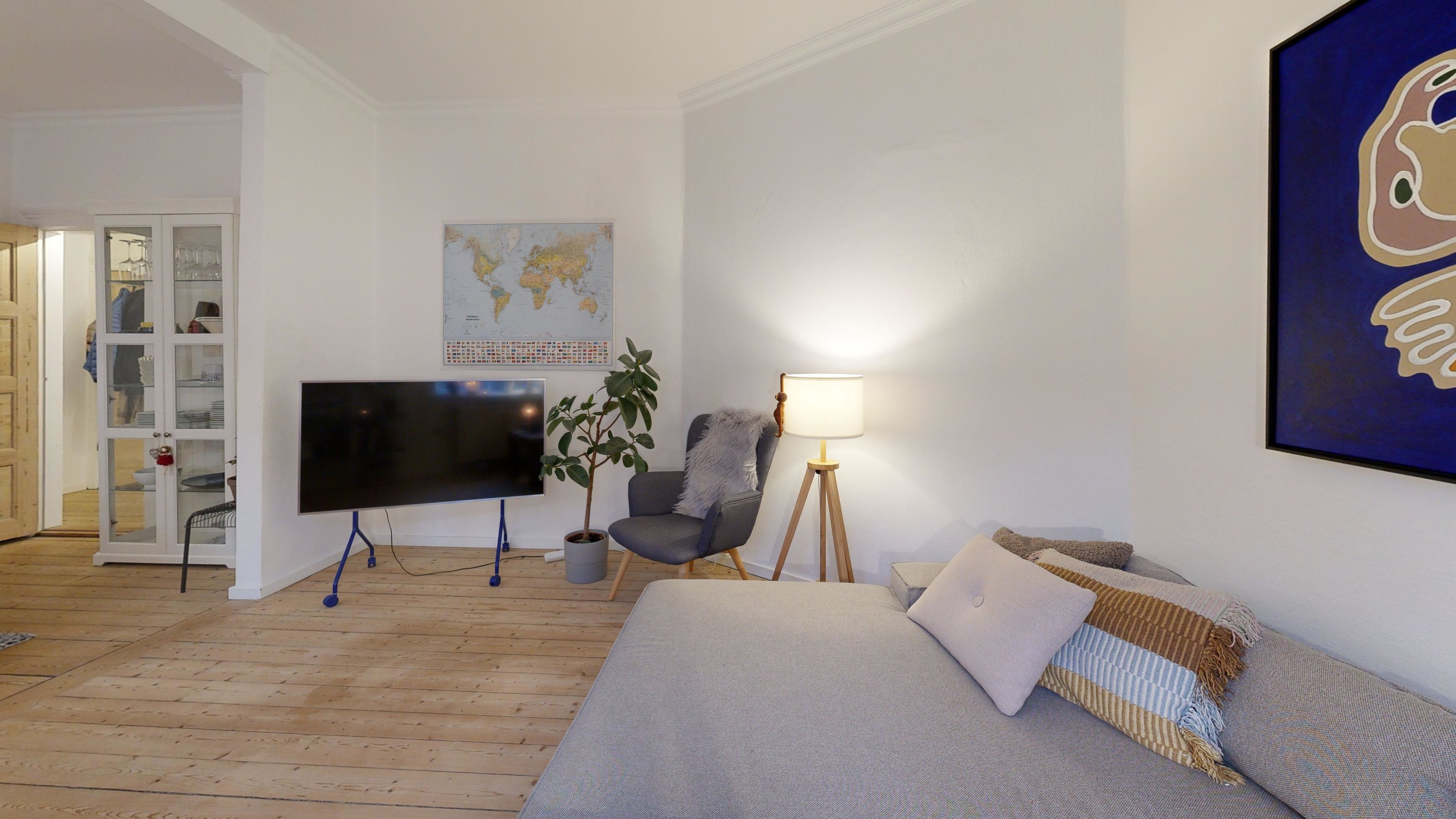 Fremhævet stue billede i fuldskærmstilstand. Billede af Østerbro 90, 2. th., 9000 Aalborg