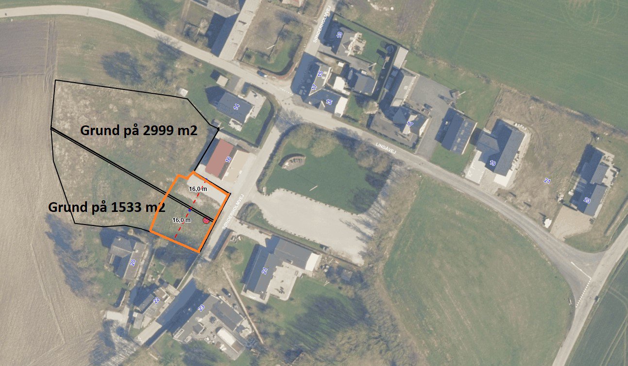 Miniaturebillede 1: opdeling. Billede af Sønderholmvej 18A, Krajbjerg, 8543 Hornslet