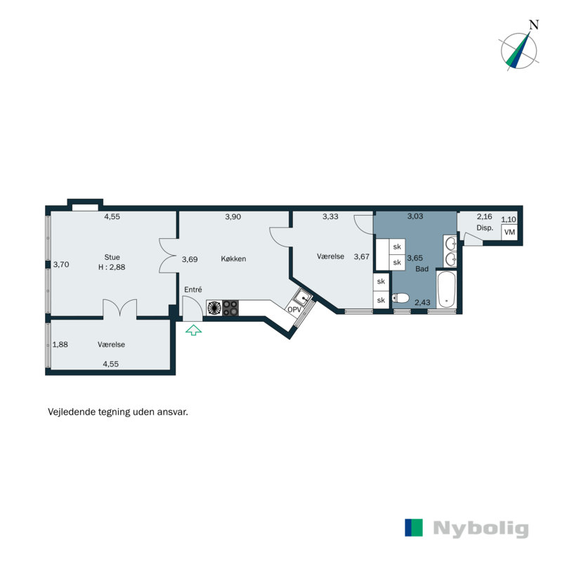 Plantegninger billede af Hyskenstræde 5, 1., 1207 København K