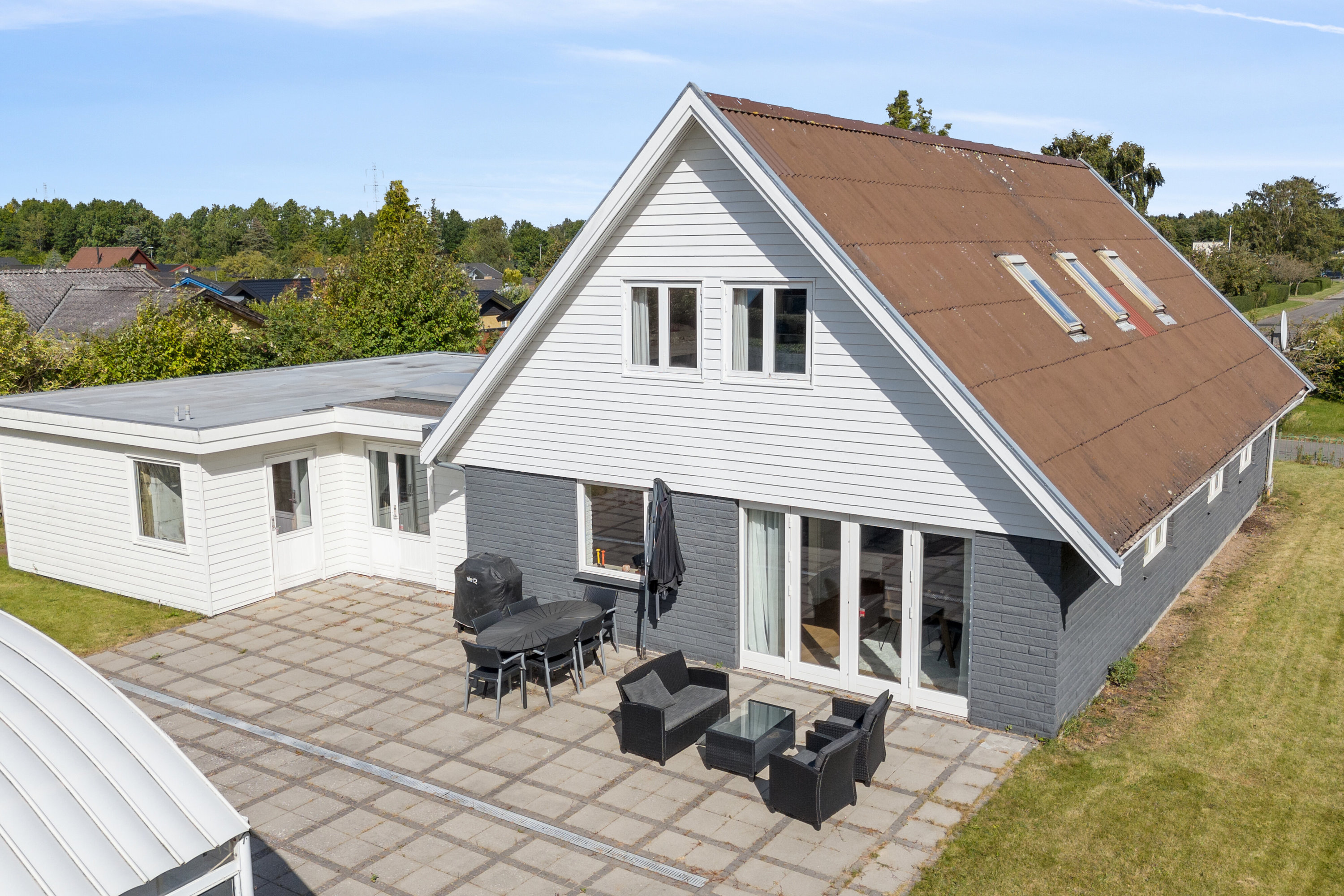 Miniaturebillede 1: set fra haven. Billede af Moseager 26, Baldersbrønde, 2640 Hedehusene