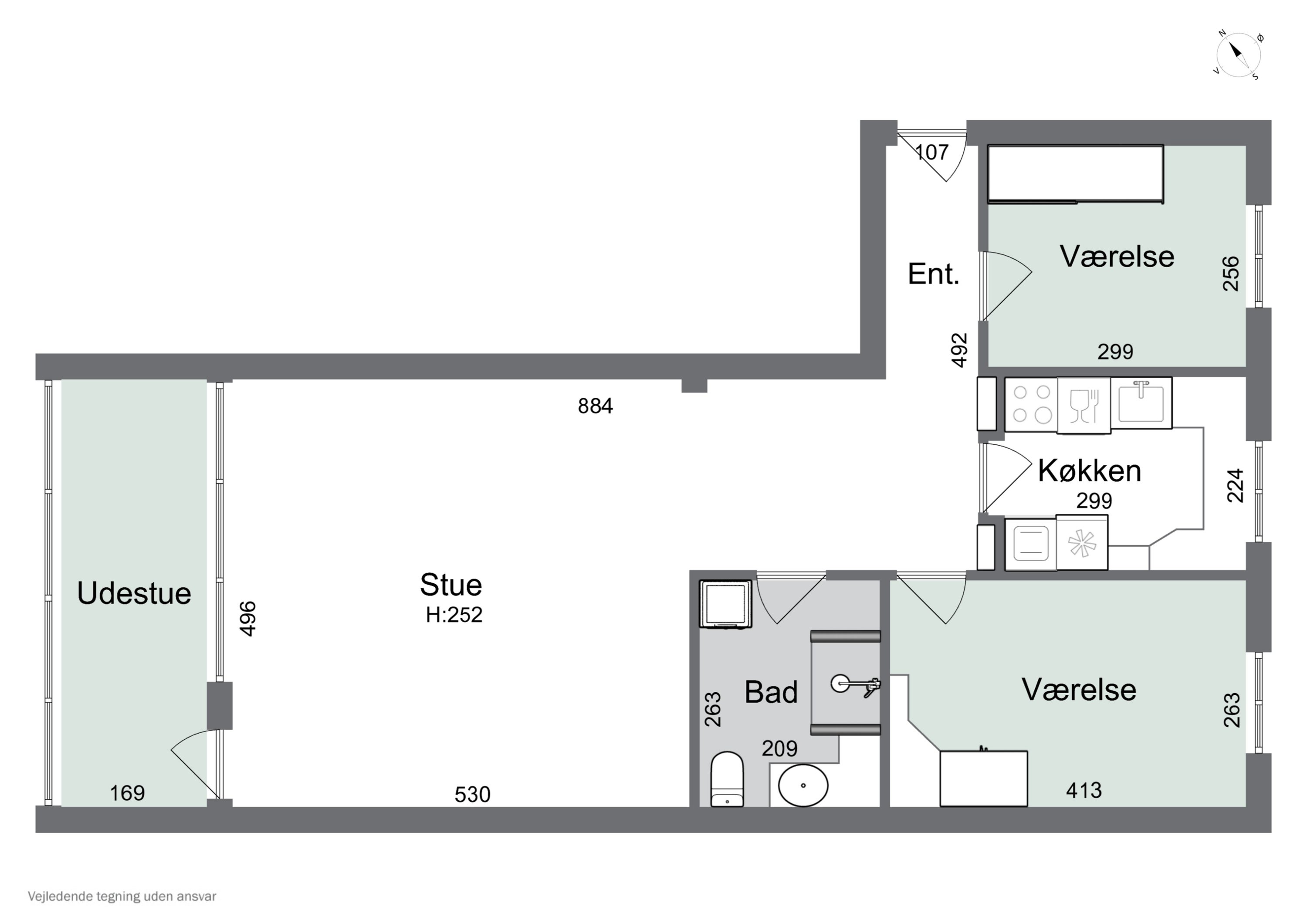 Plantegninger billede af Floravænget 21, 2. tv., Dalum, 5250 Odense SV