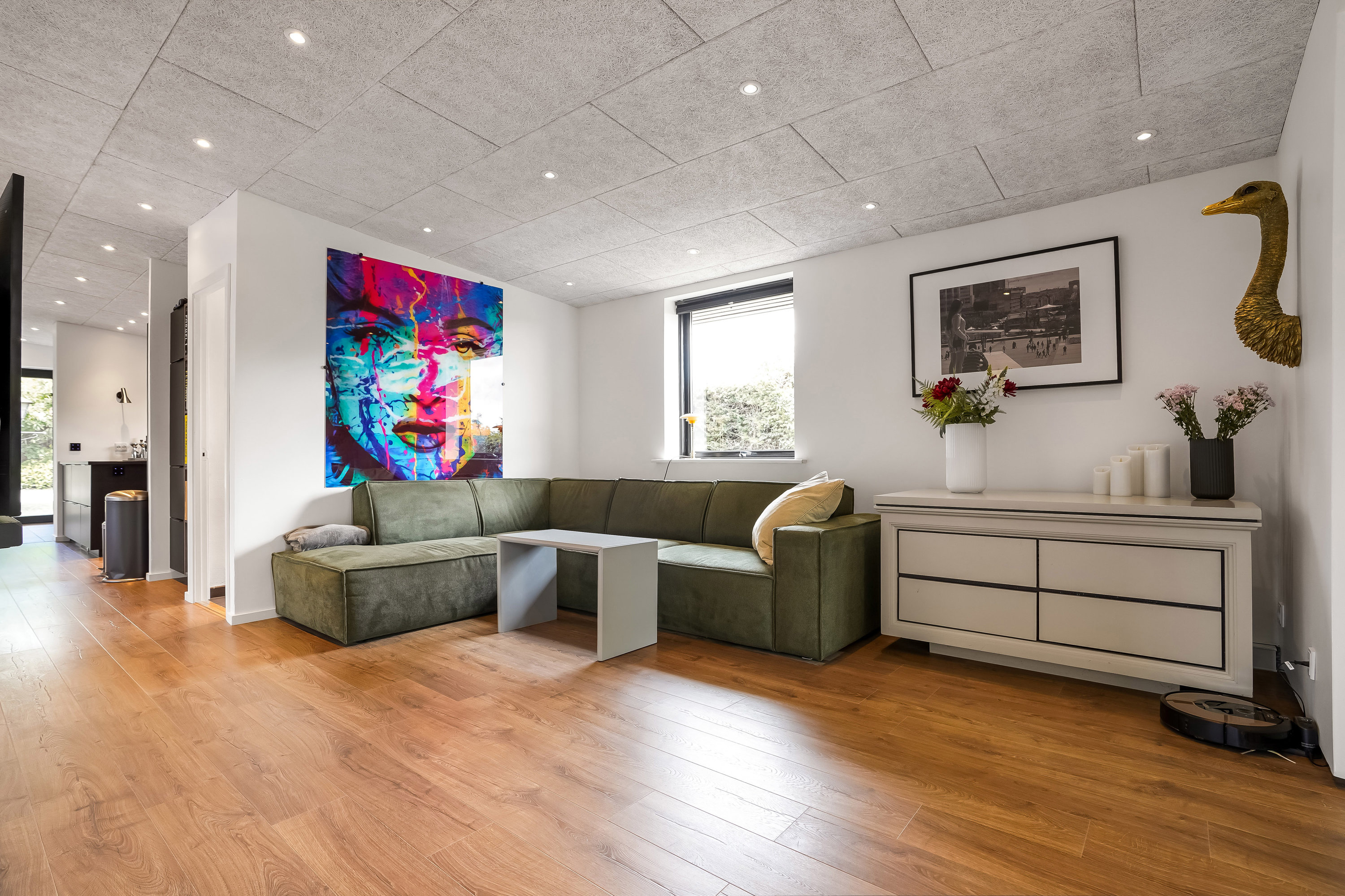 Fremhævet stue billede i fuldskærmstilstand. Billede af Spurvevej 3, 5500 Middelfart