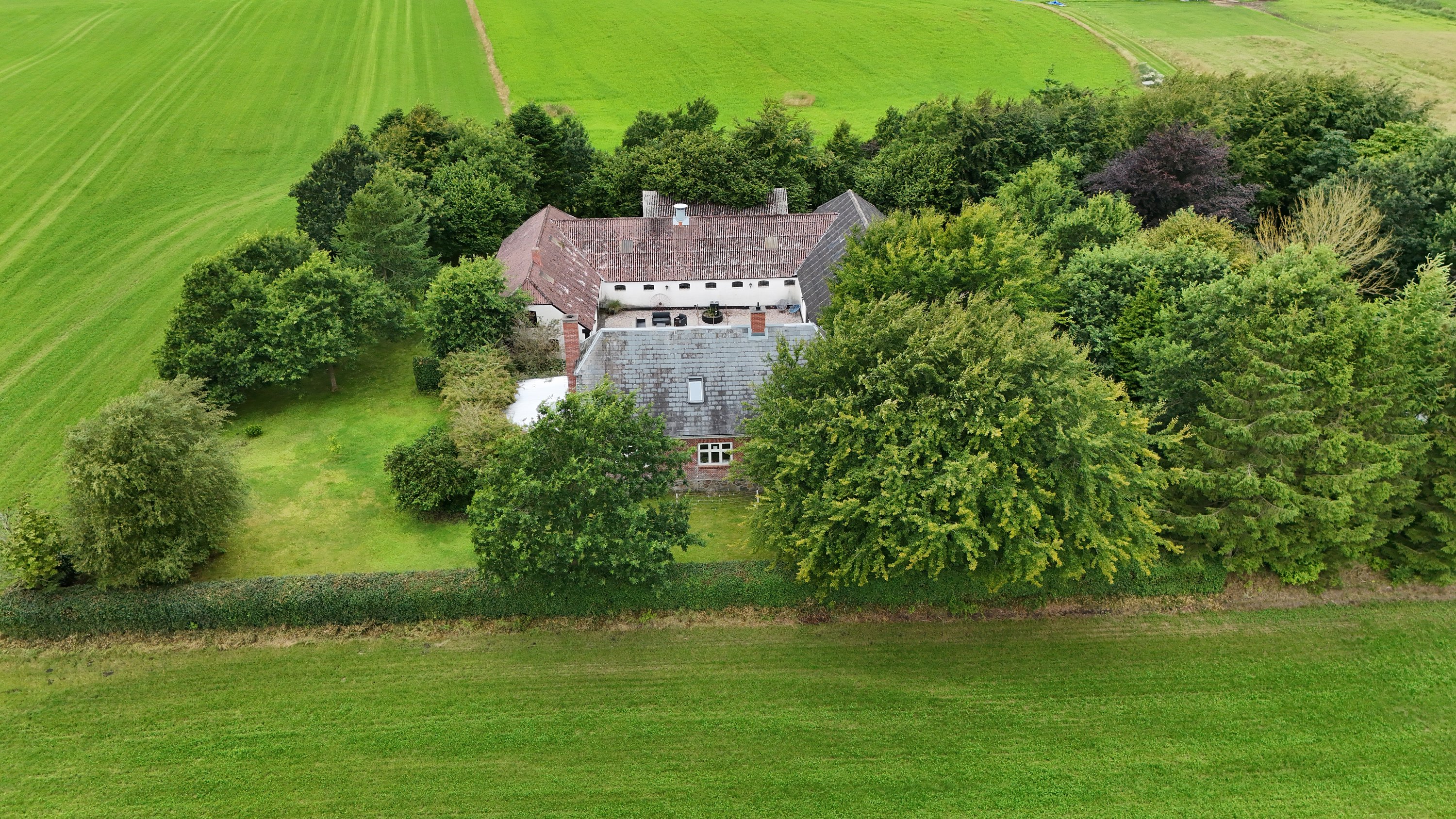 Fremhævet luftfoto billede i fuldskærmstilstand. Billede af Ndr Truevej 33, True, 9500 Hobro