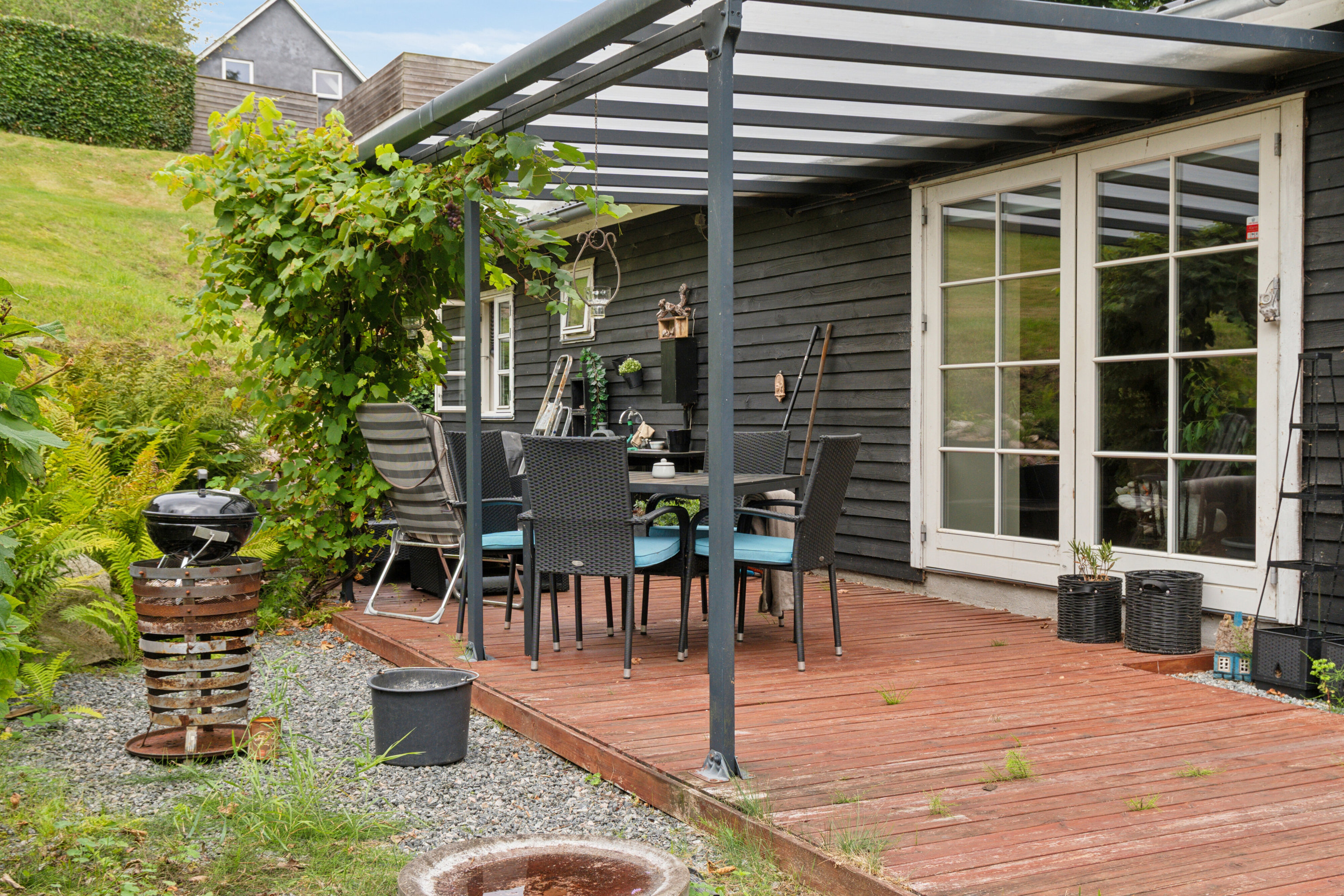 Fremhævet overdækket terrasse billede i fuldskærmstilstand. Billede af Bredekilde 100, 4400 Kalundborg