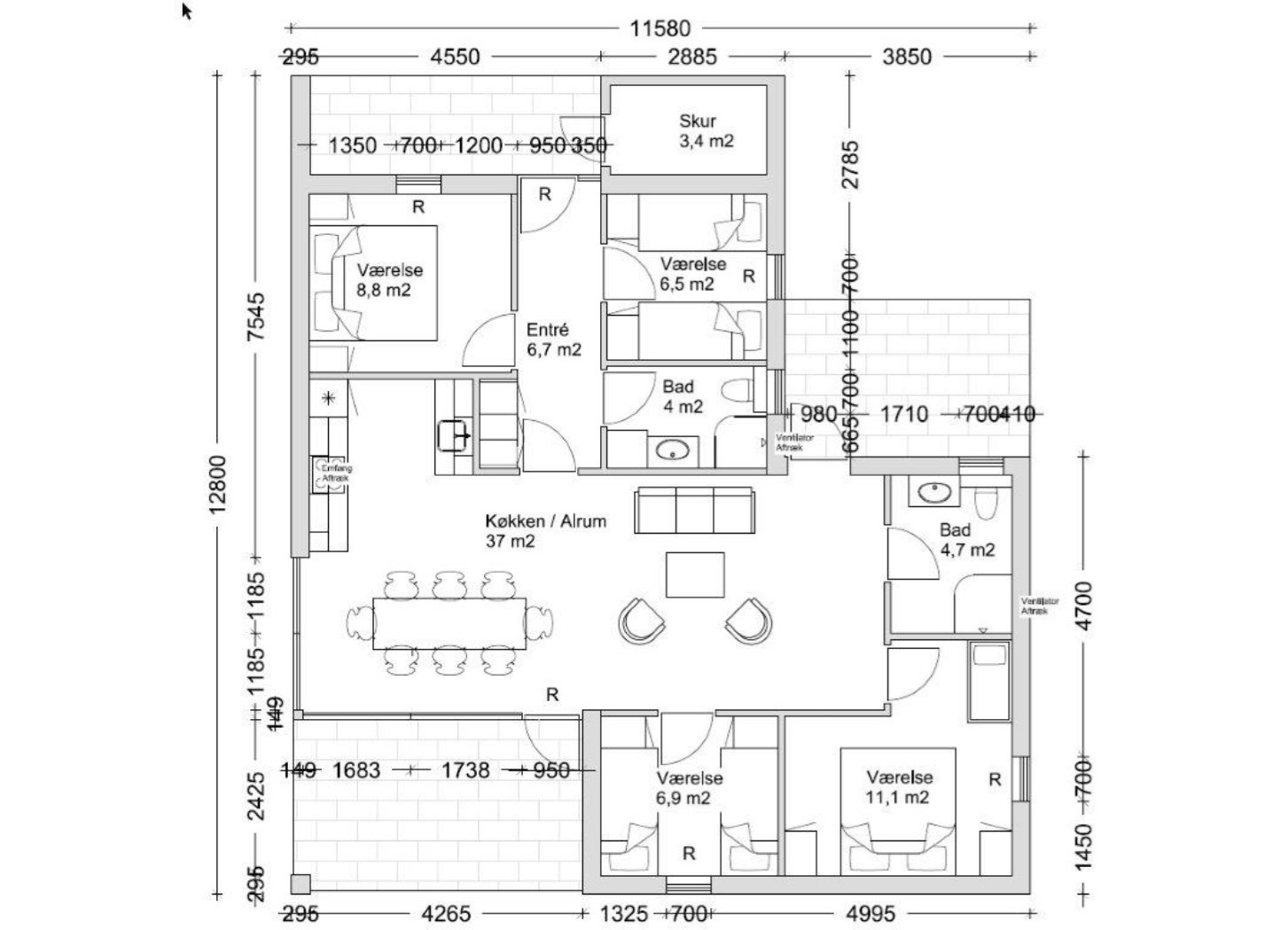 Plantegninger billede af Pilestien 472, 7190 Billund