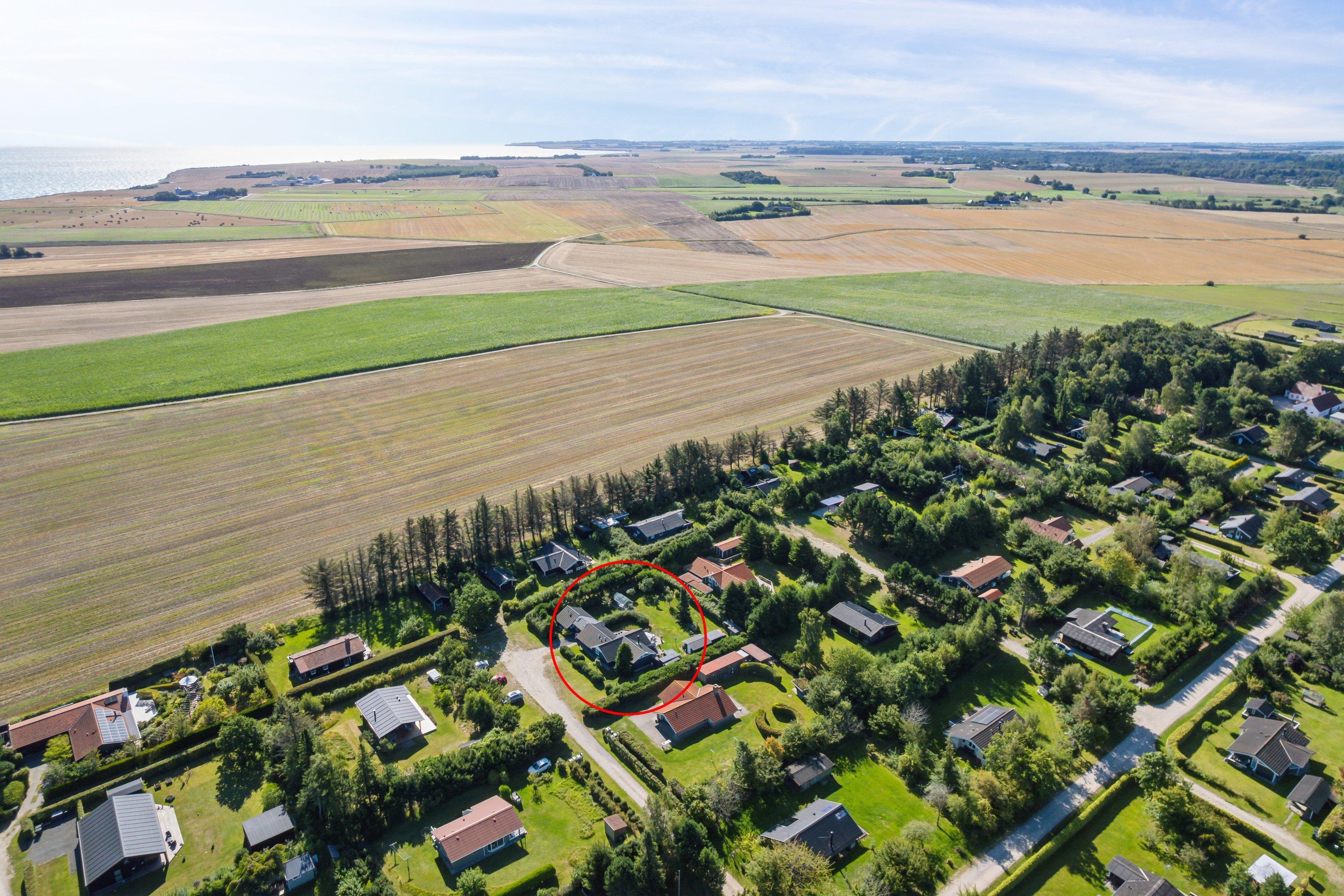 Fremhævet luftfoto billede i fuldskærmstilstand. Billede af Fridavej 54, Gjerrild, 8500 Grenaa