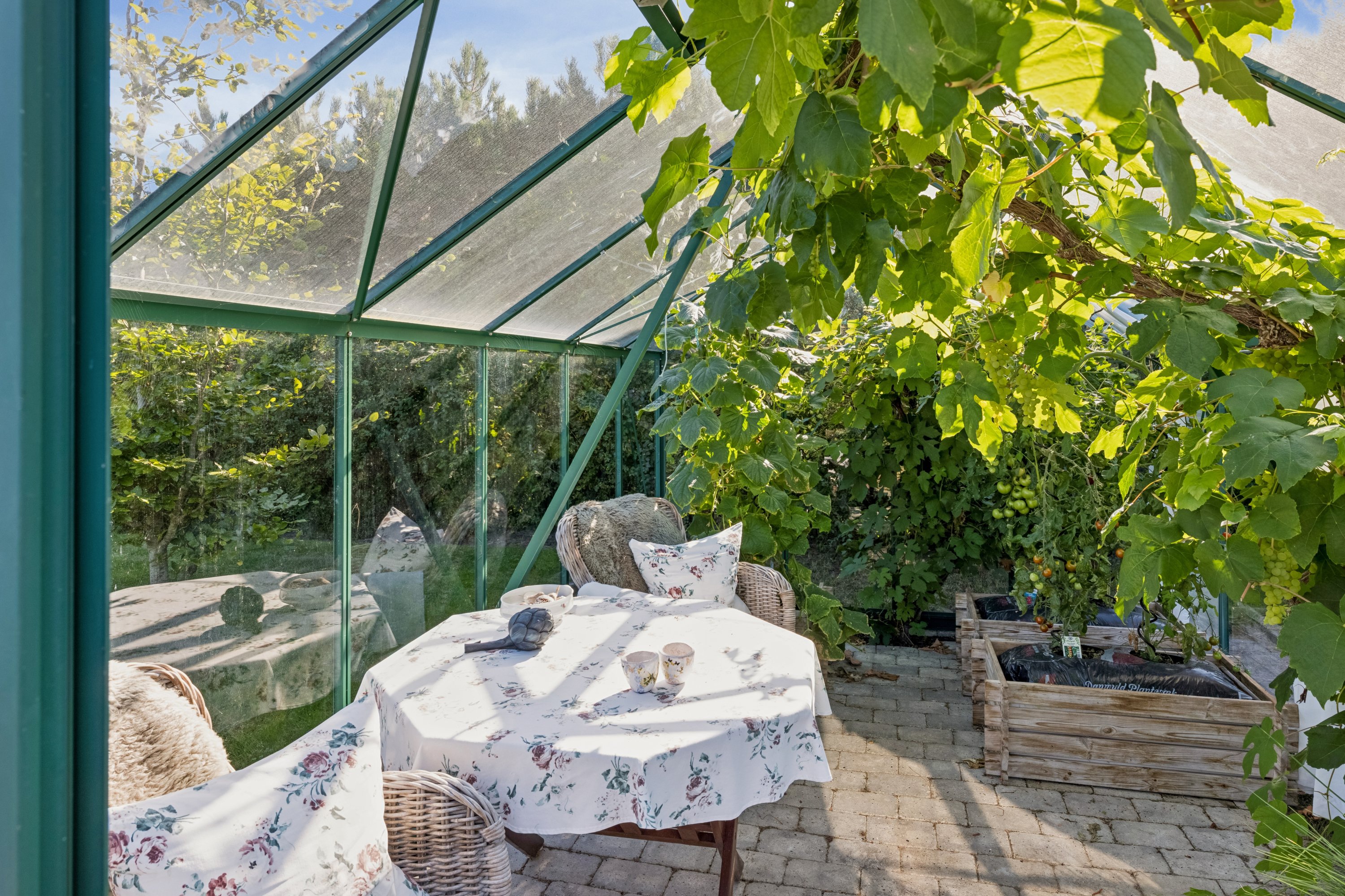 Fremhævet terrasse billede i fuldskærmstilstand. Billede af Fridavej 54, Gjerrild, 8500 Grenaa