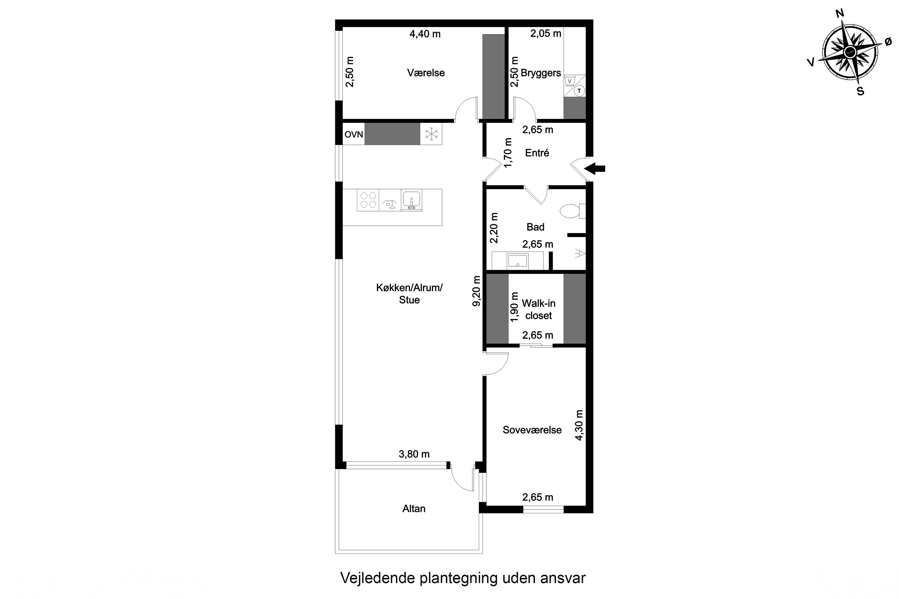 Plantegninger billede af Grundtvigs Alle 9, 1. mf., 6700 Esbjerg