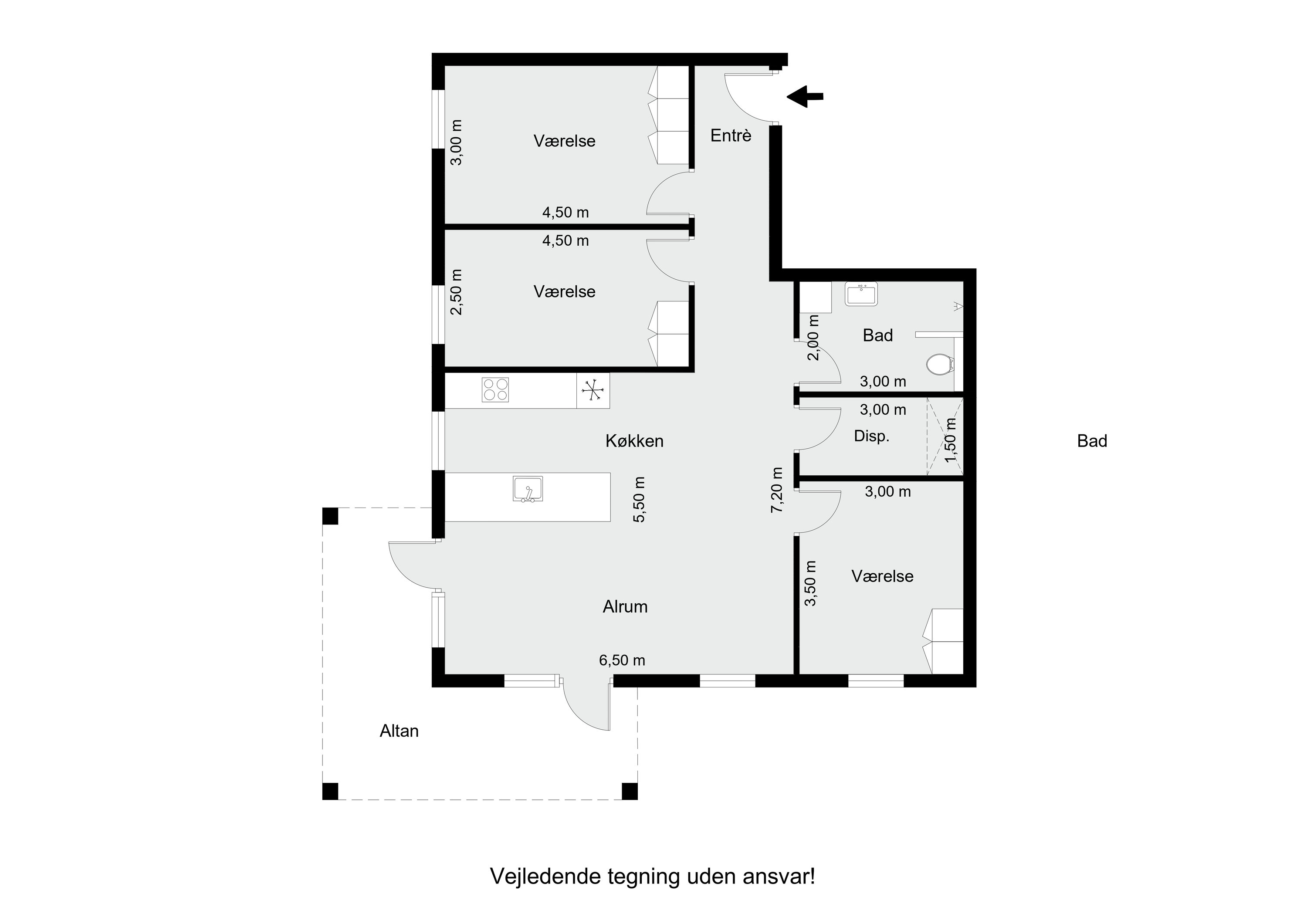 Plantegninger billede af Herningvej 33, st.. 3., 8600 Silkeborg