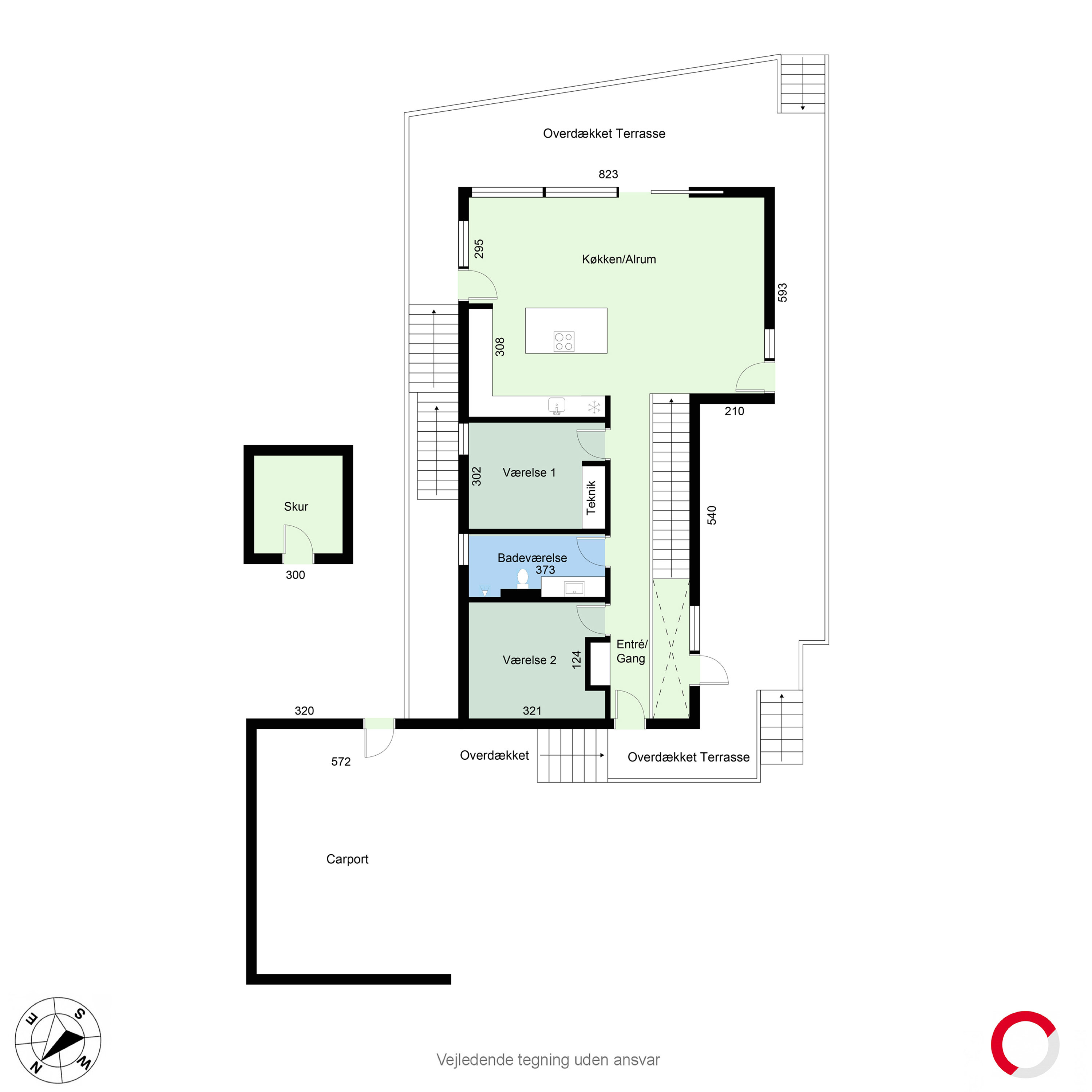 Plantegninger billede af Vibevej 25, 8240 Risskov