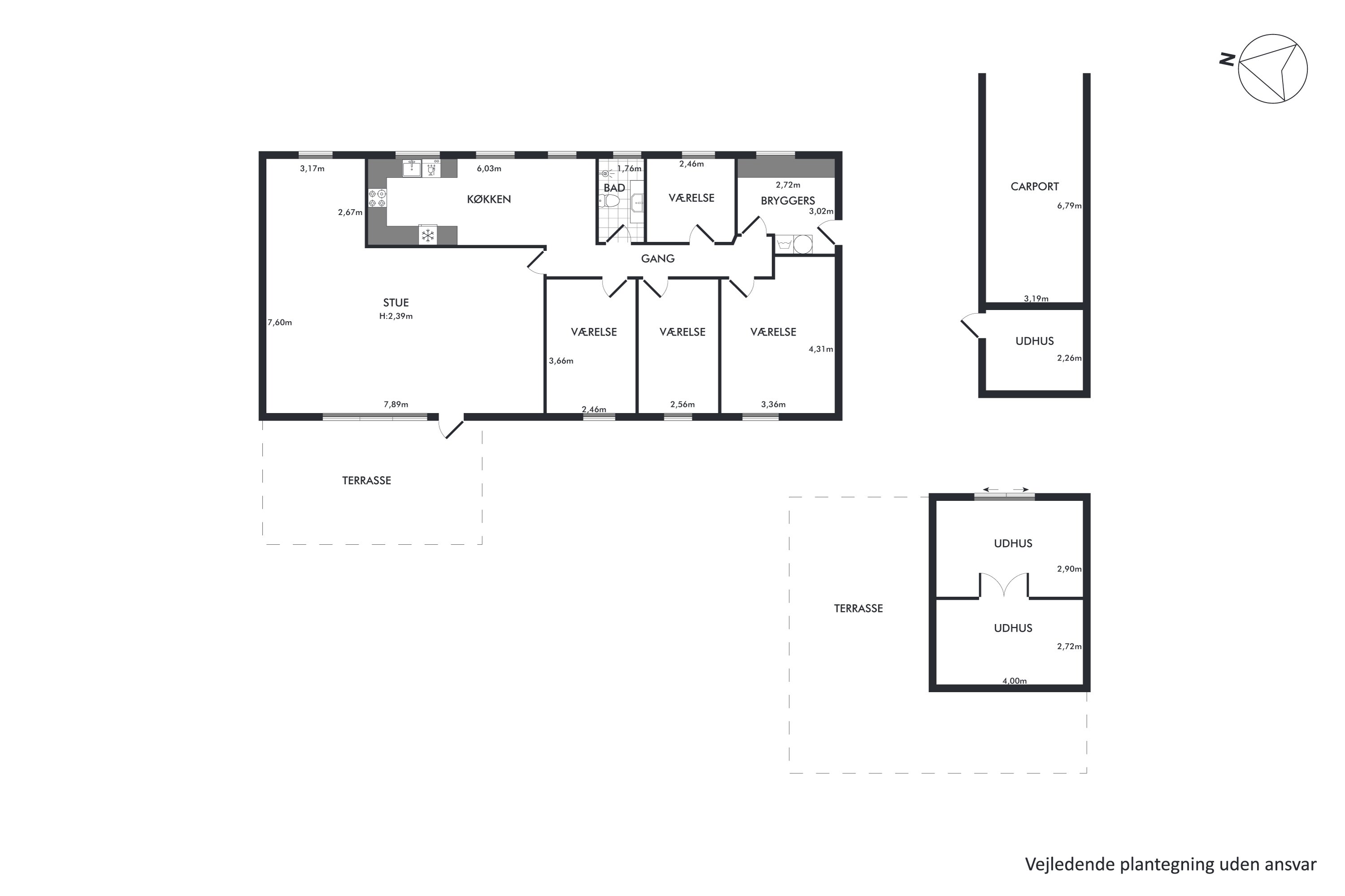 Plantegninger billede af Norupvej 9, Vammen, 8830 Tjele