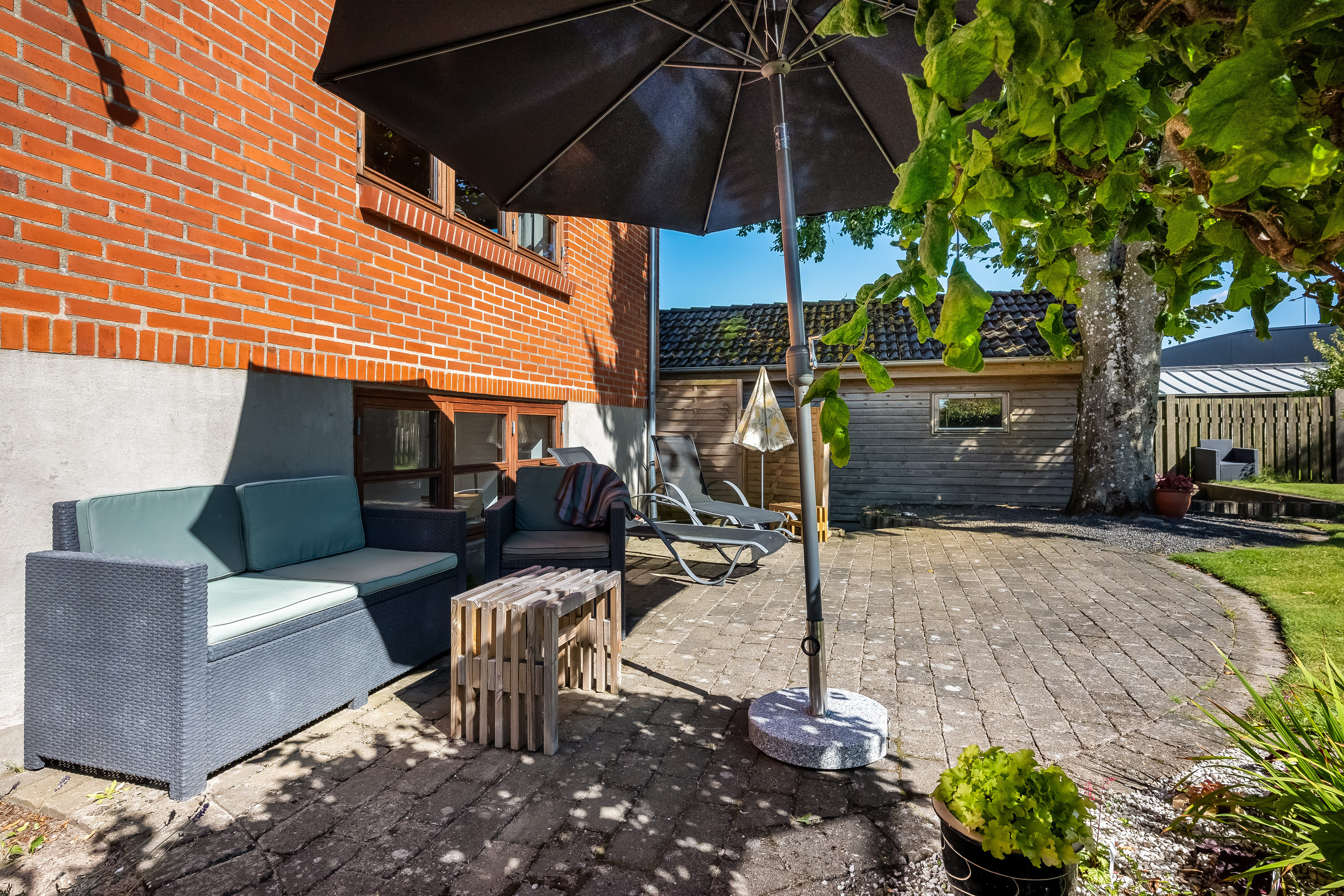 Fremhævet terrasse billede i fuldskærmstilstand. Billede af Sognstrupvej 5, Nr Felding, 7500 Holstebro