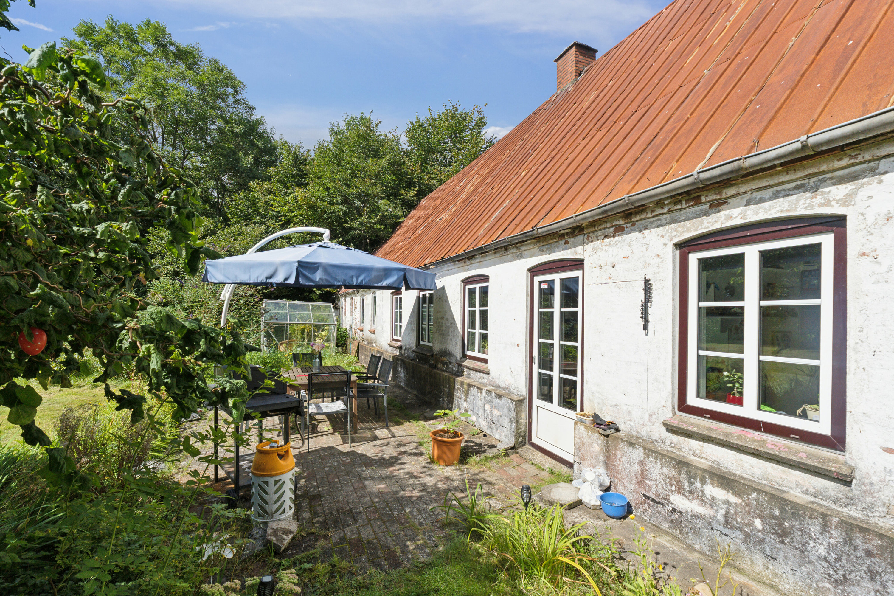 Fremhævet overdækket terrasse billede i fuldskærmstilstand. Billede af Nørremark 1, Sdr Hygum, 6630 Rødding