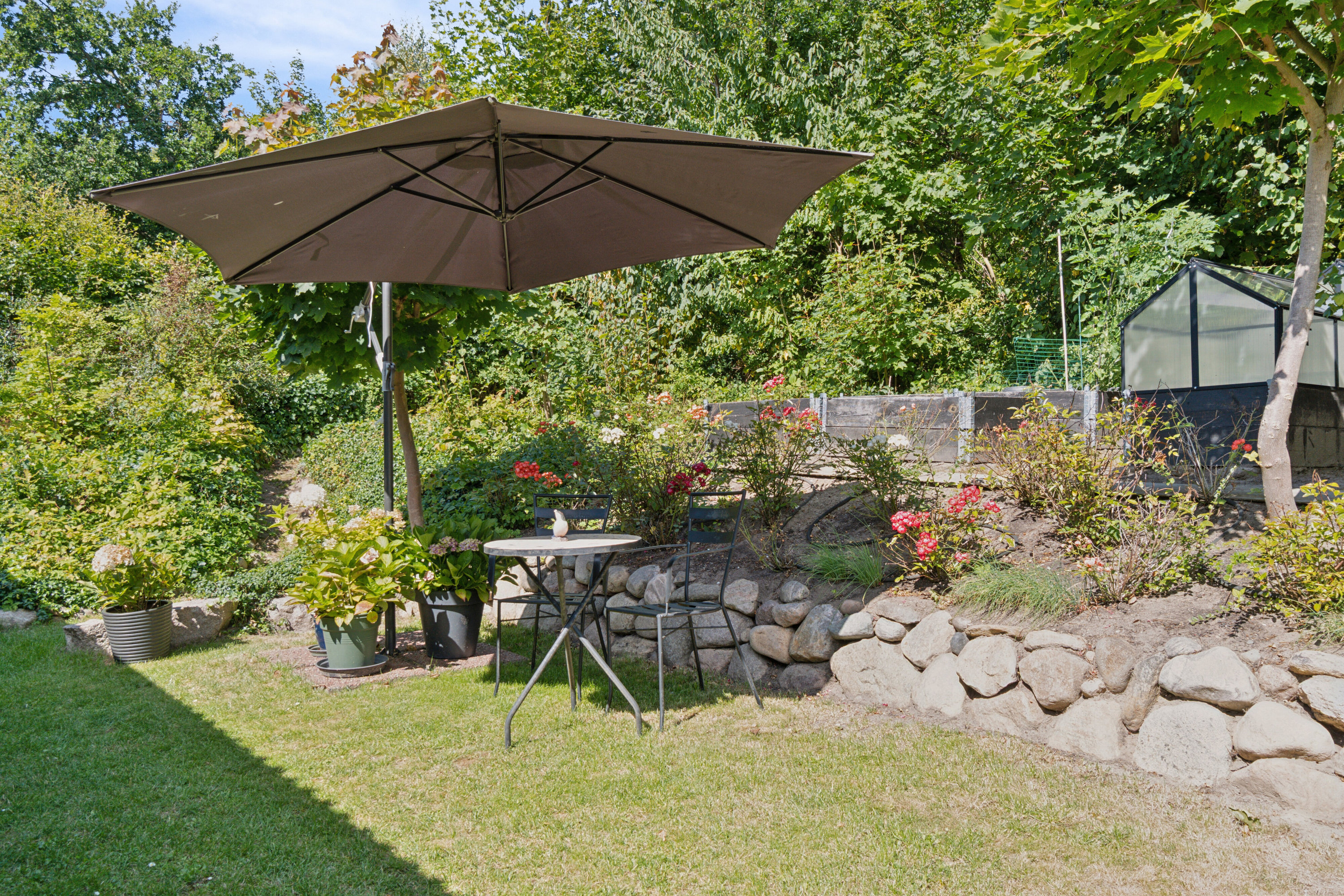 Fremhævet have billede i fuldskærmstilstand. Billede af Petrine Sonnesvej 9, Evetofte, 3370 Melby