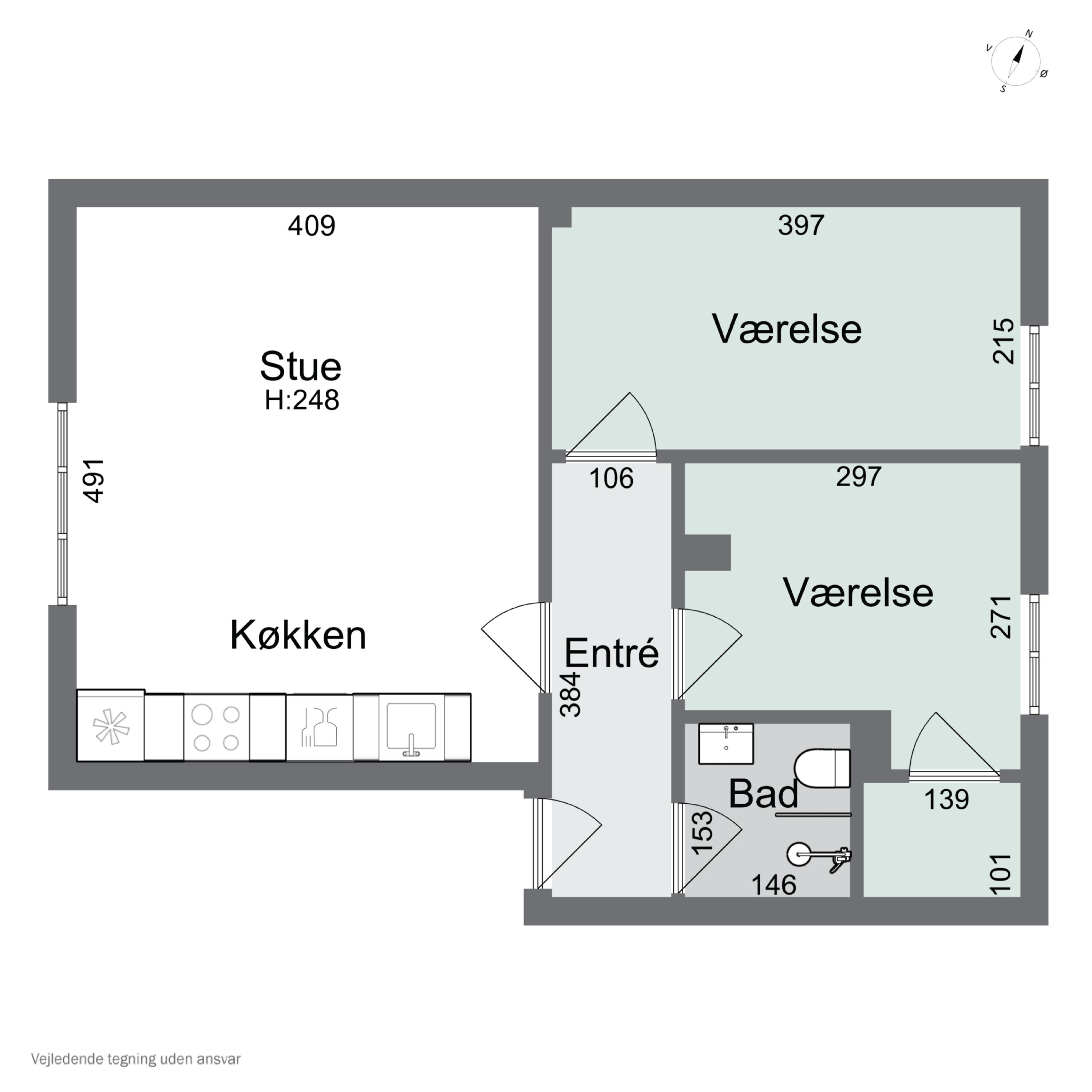 Plantegninger billede af Keplersgade 17, 4. tv., 2300 København S