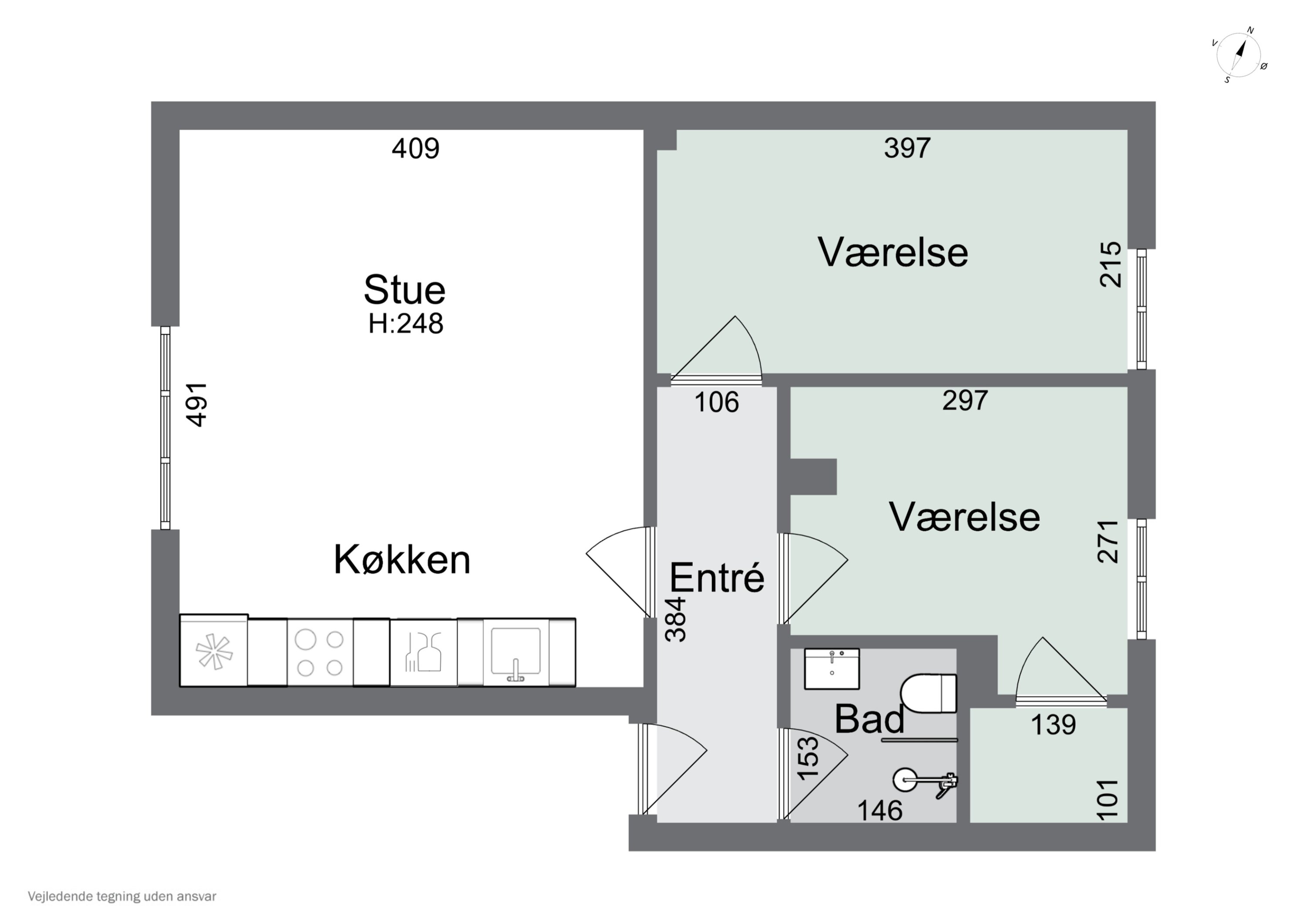 Plantegninger billede af Keplersgade 17, 4. tv., 2300 København S