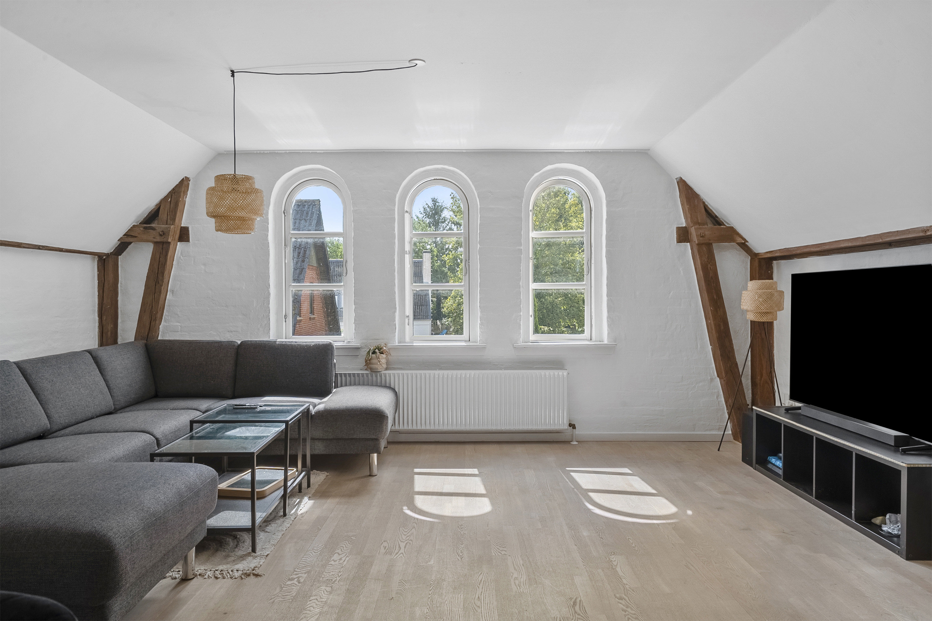 Fremhævet stue billede i fuldskærmstilstand. Billede af Blegindvej 77B, Blegind, 8362 Hørning