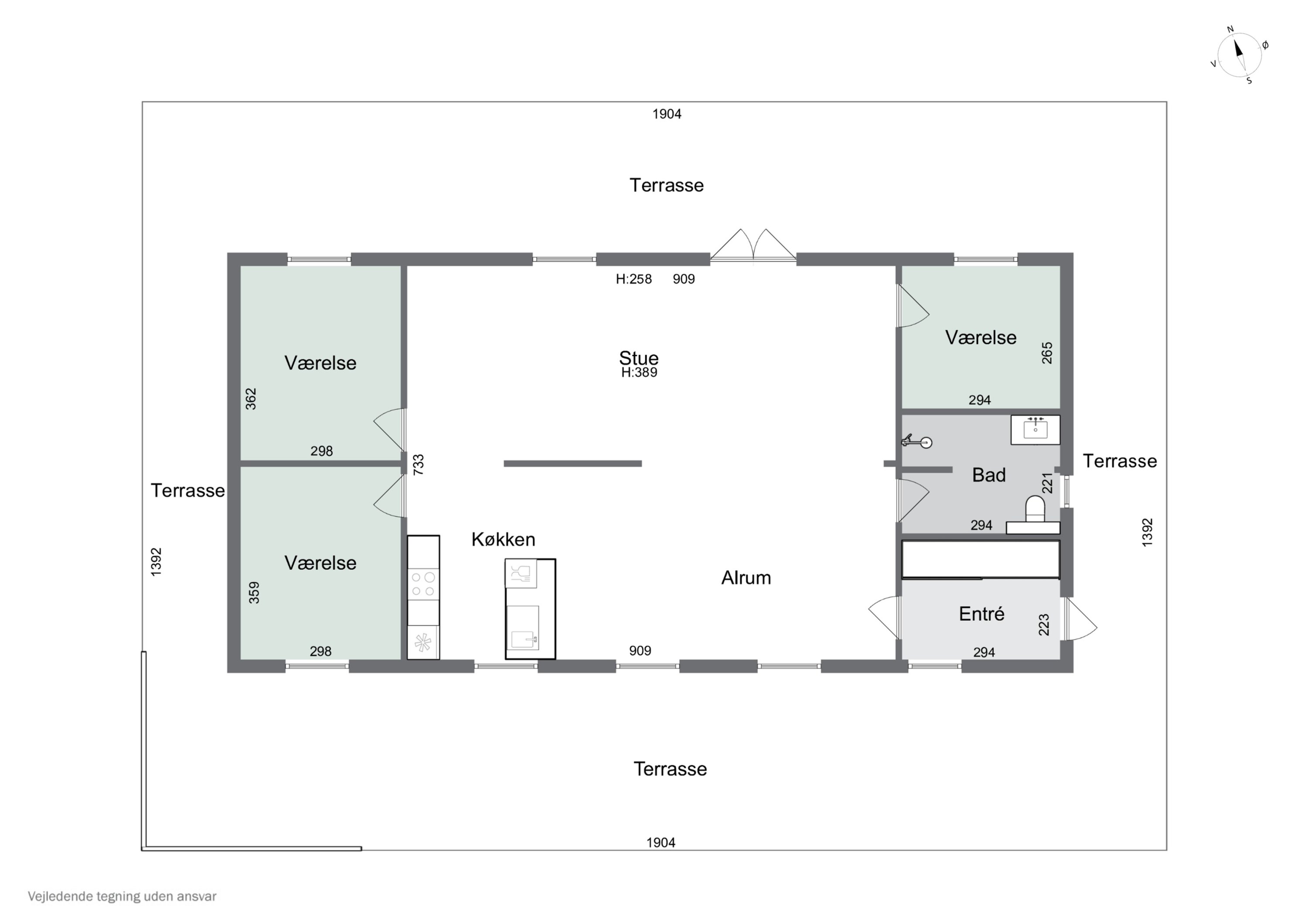 Plantegninger billede af Næsdal 14, Lammefjorden, 4550 Asnæs