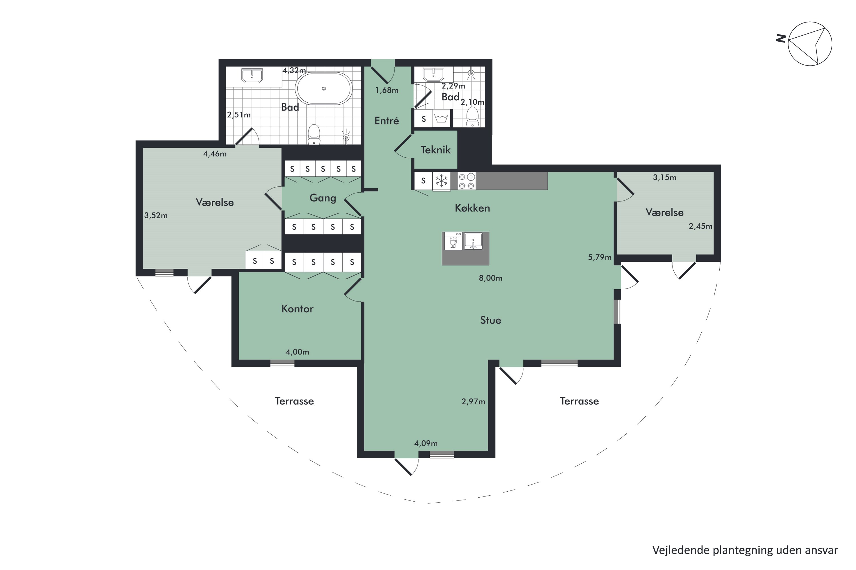 Plantegninger billede af Julius Posselts Vej 3A, 15. 2., 9400 Nørresundby
