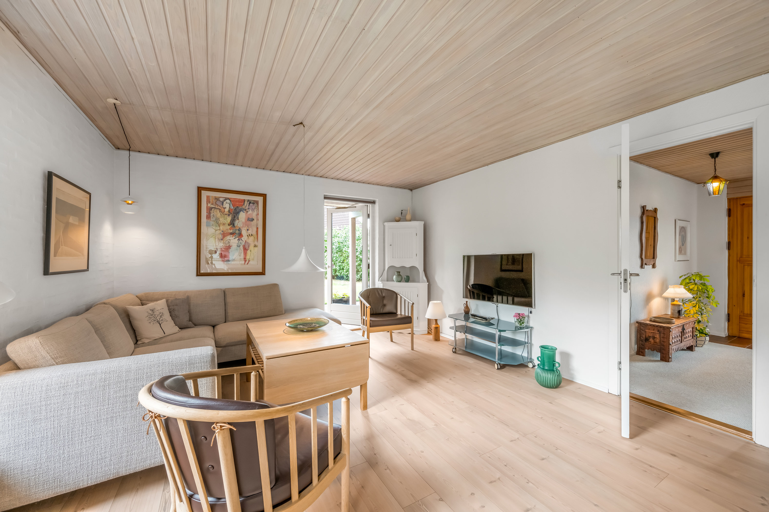 Fremhævet stue billede i fuldskærmstilstand. Billede af Åbrinken 14, 6900 Skjern