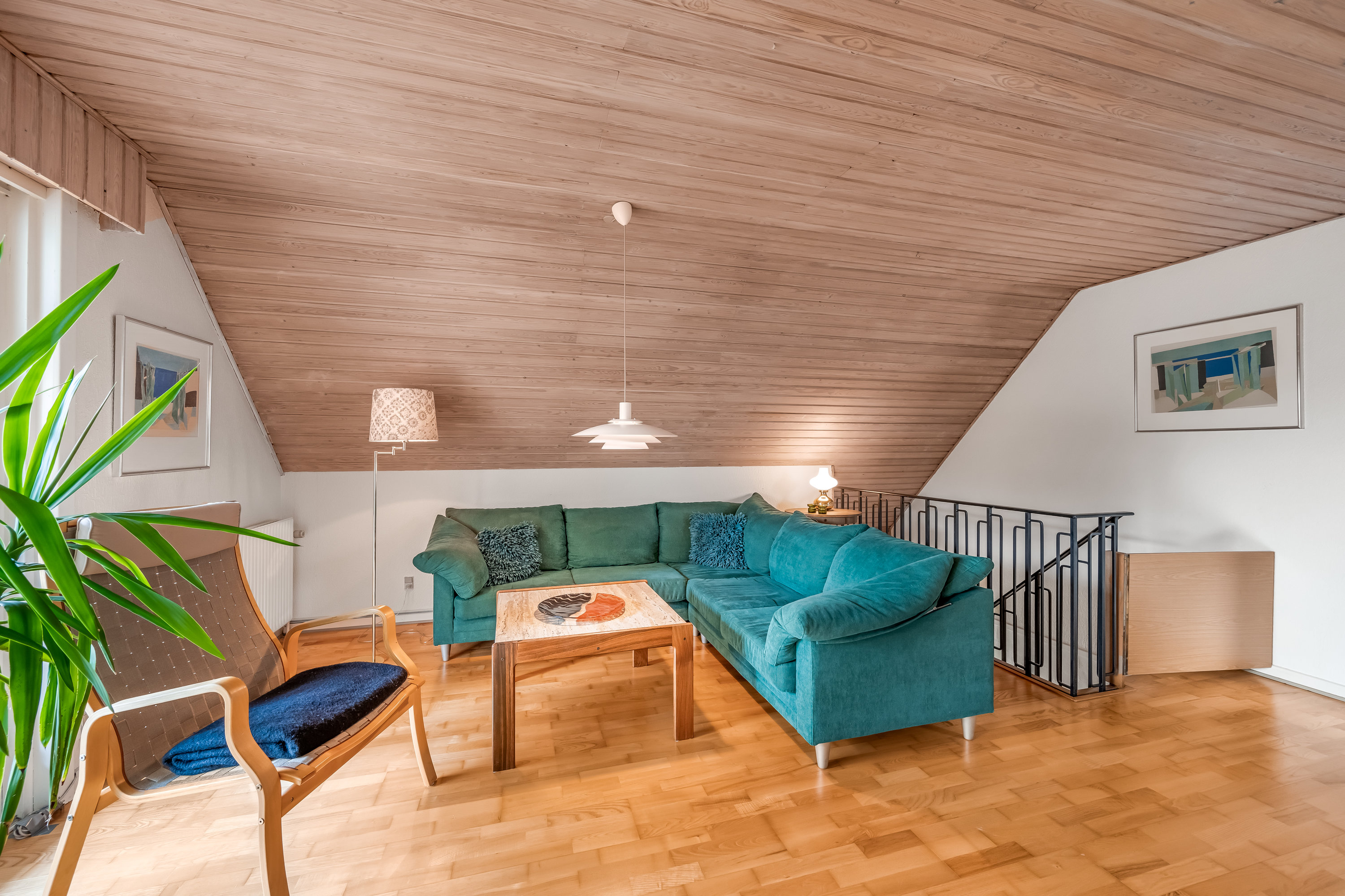 Fremhævet stue  billede i fuldskærmstilstand. Billede af Åbrinken 14, 6900 Skjern