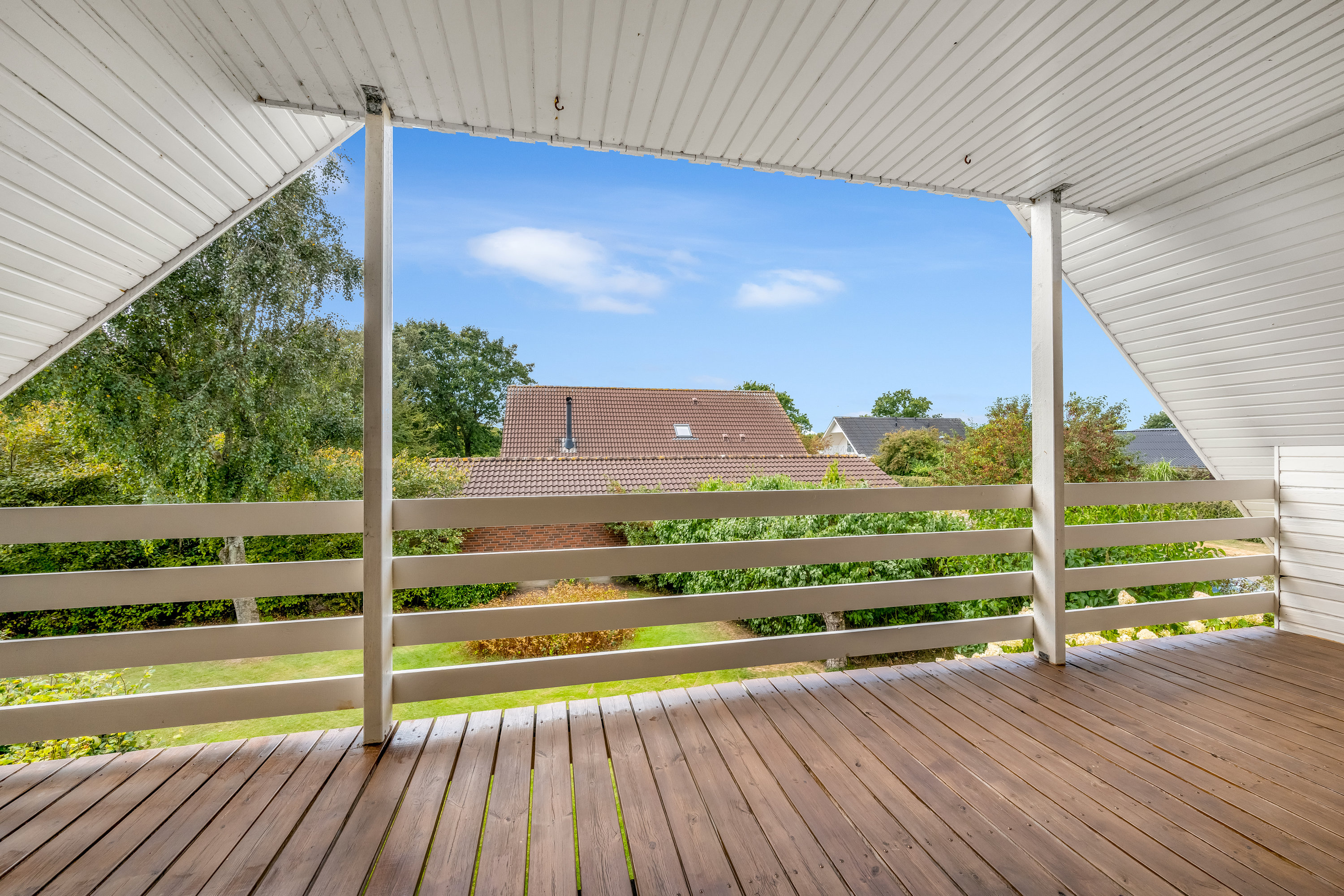 Fremhævet altan  billede i fuldskærmstilstand. Billede af Åbrinken 14, 6900 Skjern