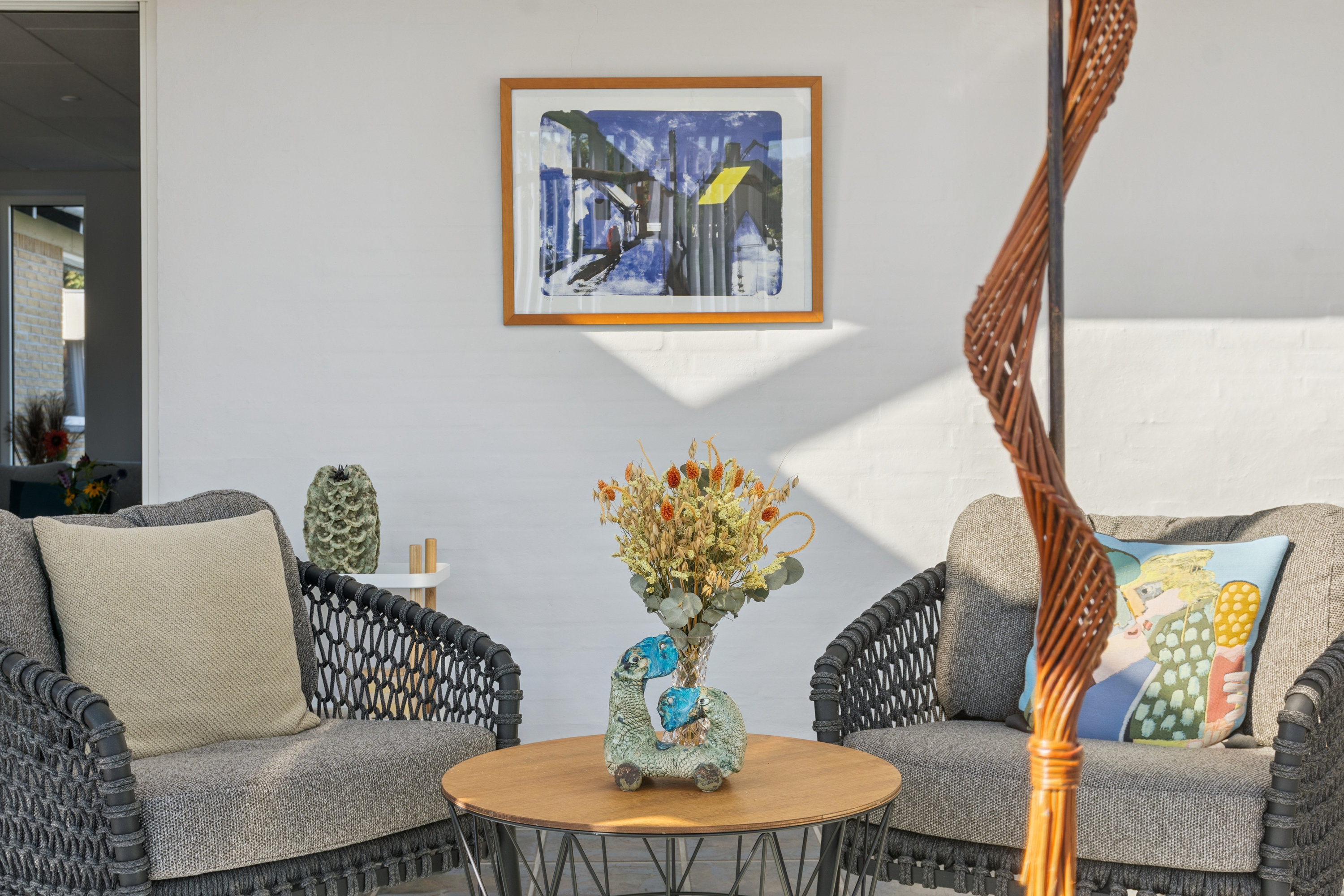 Fremhævet stue billede i fuldskærmstilstand. Billede af Gyvelvænget 2, 7730 Hanstholm