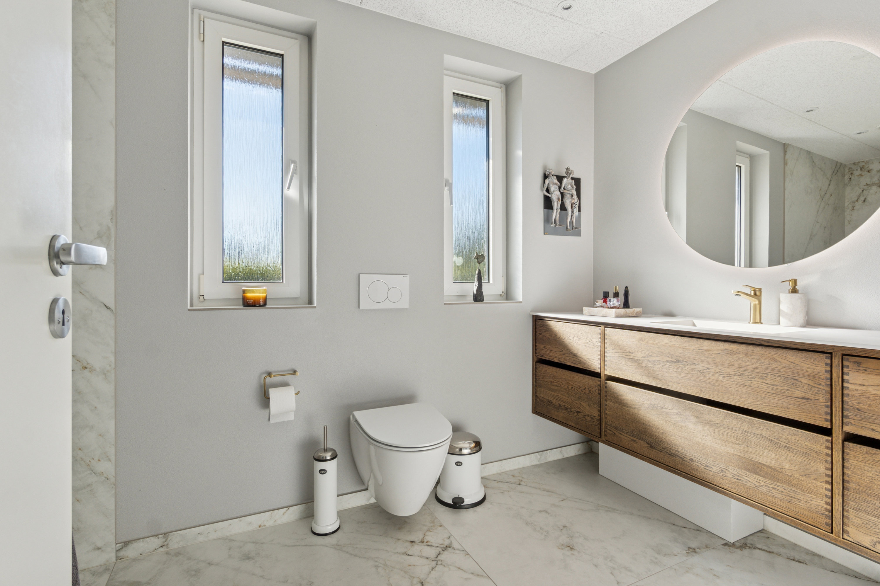 Fremhævet badeværelse billede i fuldskærmstilstand. Billede af Gyvelvænget 2, 7730 Hanstholm