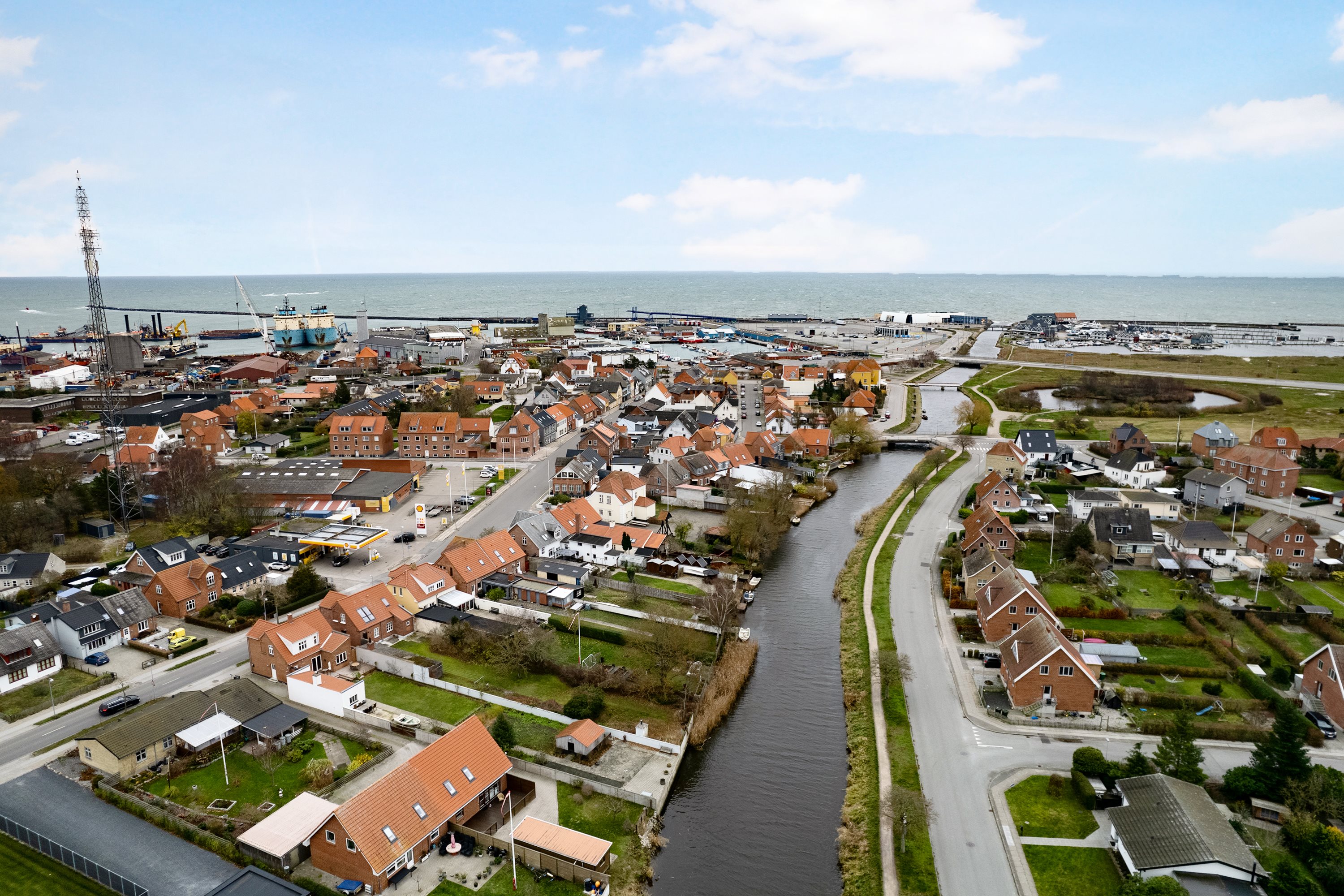 Miniaturebillede 2: luftfoto. Billede af Søgade 49, 8500 Grenaa