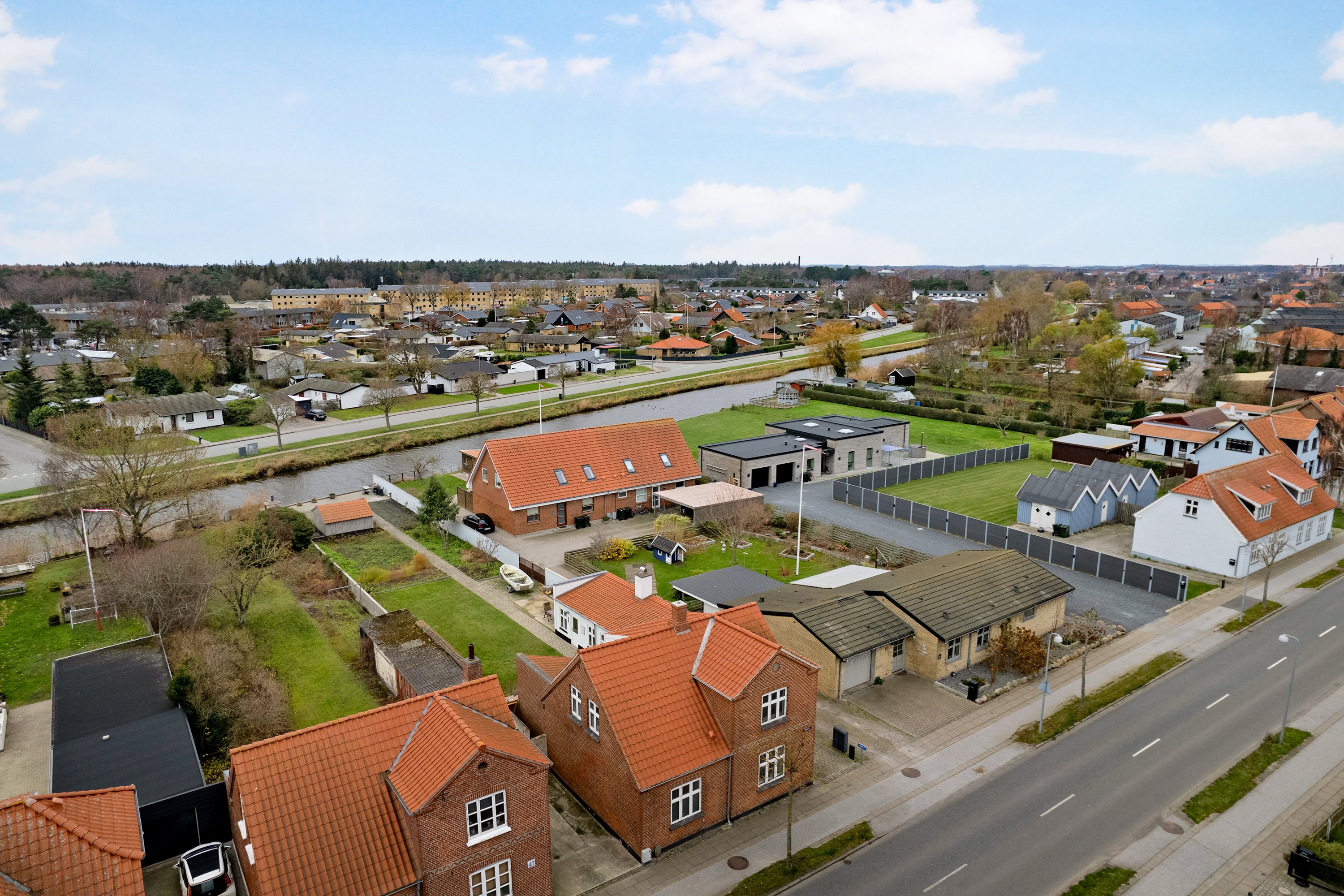 Fremhævet luftfoto billede i fuldskærmstilstand. Billede af Søgade 49, 8500 Grenaa