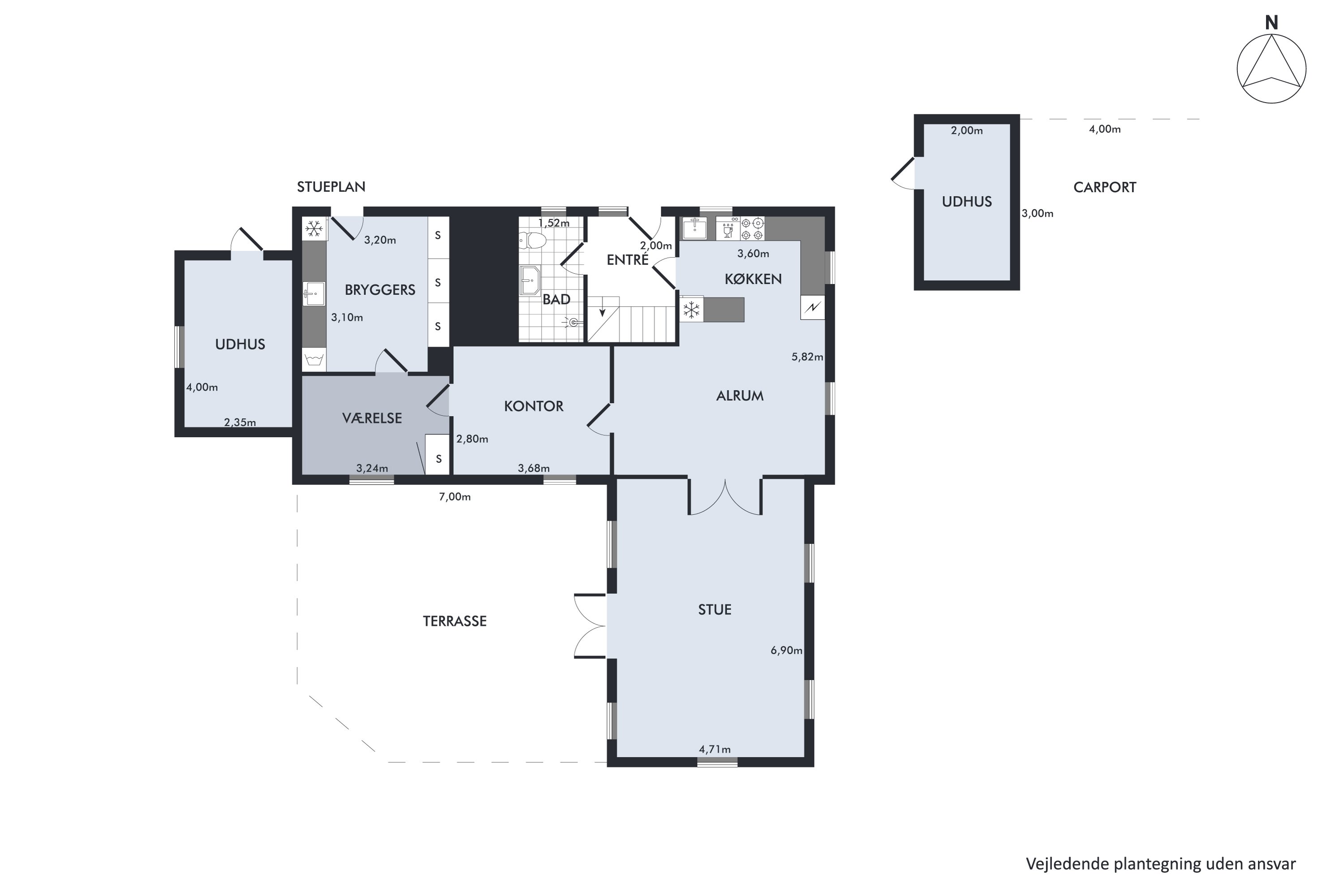 Plantegninger billede af Vodskov Kirkevej 29, 9310 Vodskov