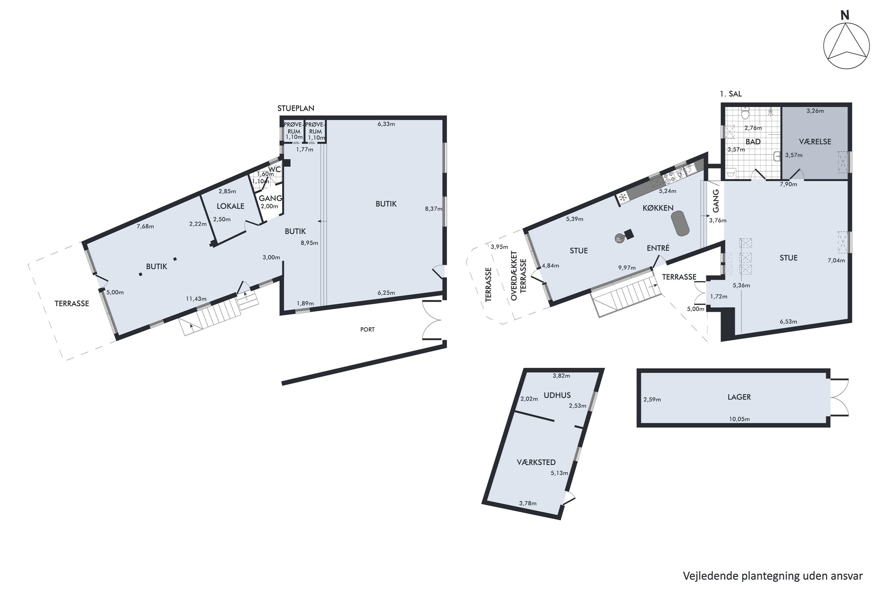 Plantegninger billede af Adelgade 3A, 1., 8400 Ebeltoft