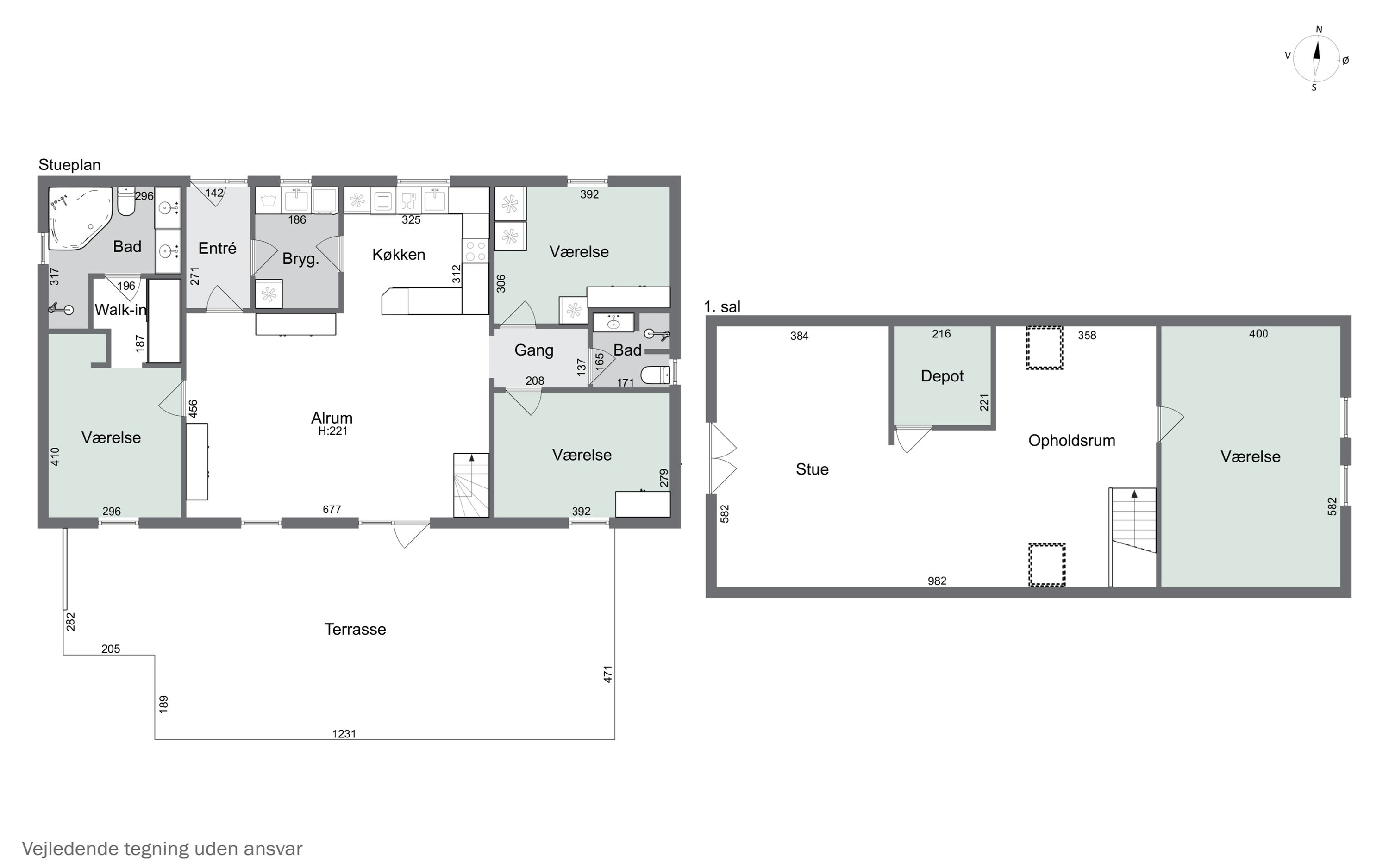 Plantegninger billede af Stejlehøjen 128, Pederstrup, 4700 Næstved