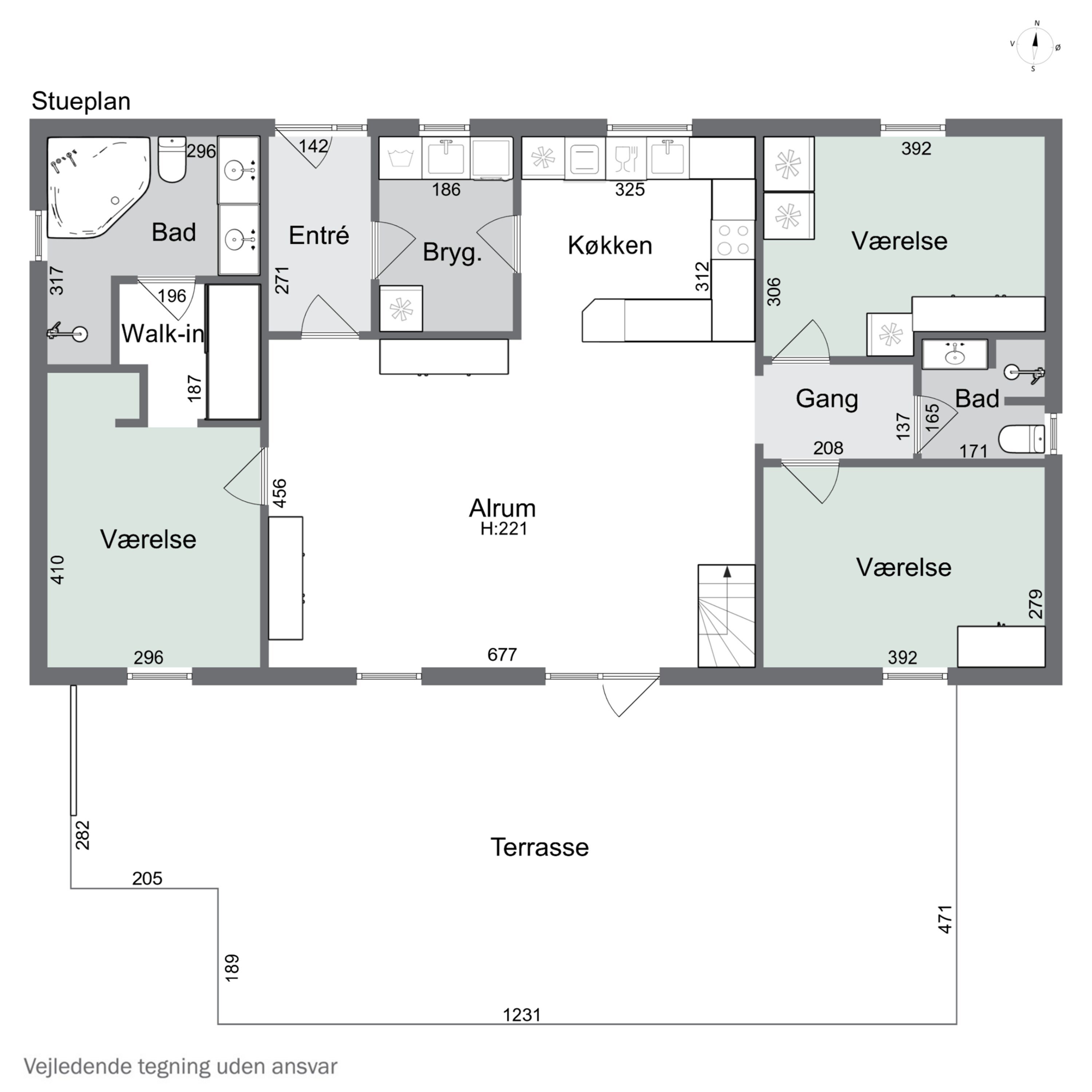 Plantegninger billede af Stejlehøjen 128, Pederstrup, 4700 Næstved