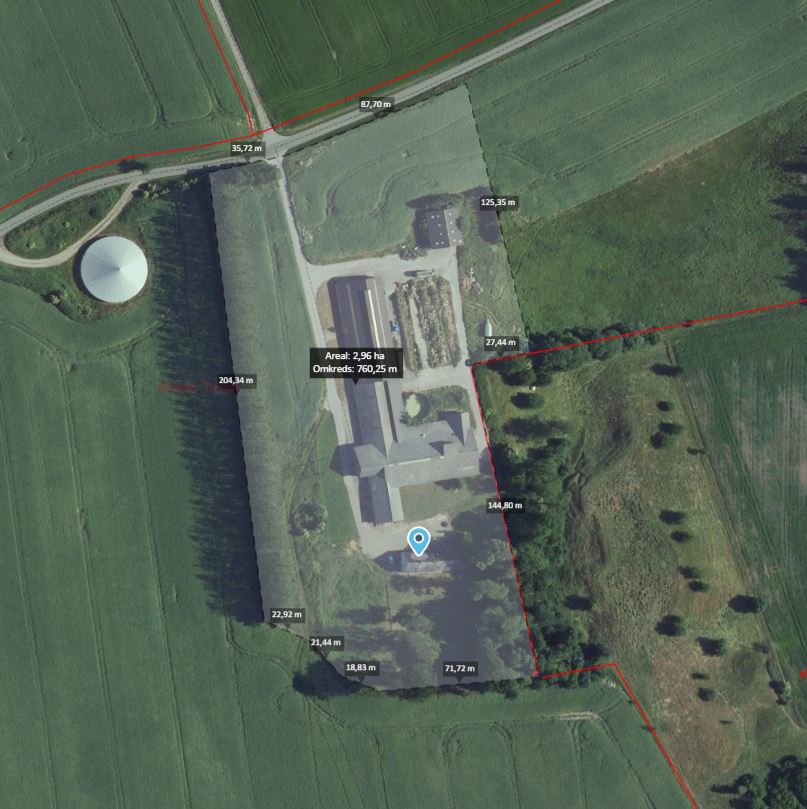 Fremhævet luftfoto  billede i fuldskærmstilstand. Billede af Fjembevej 17, 9352 Dybvad