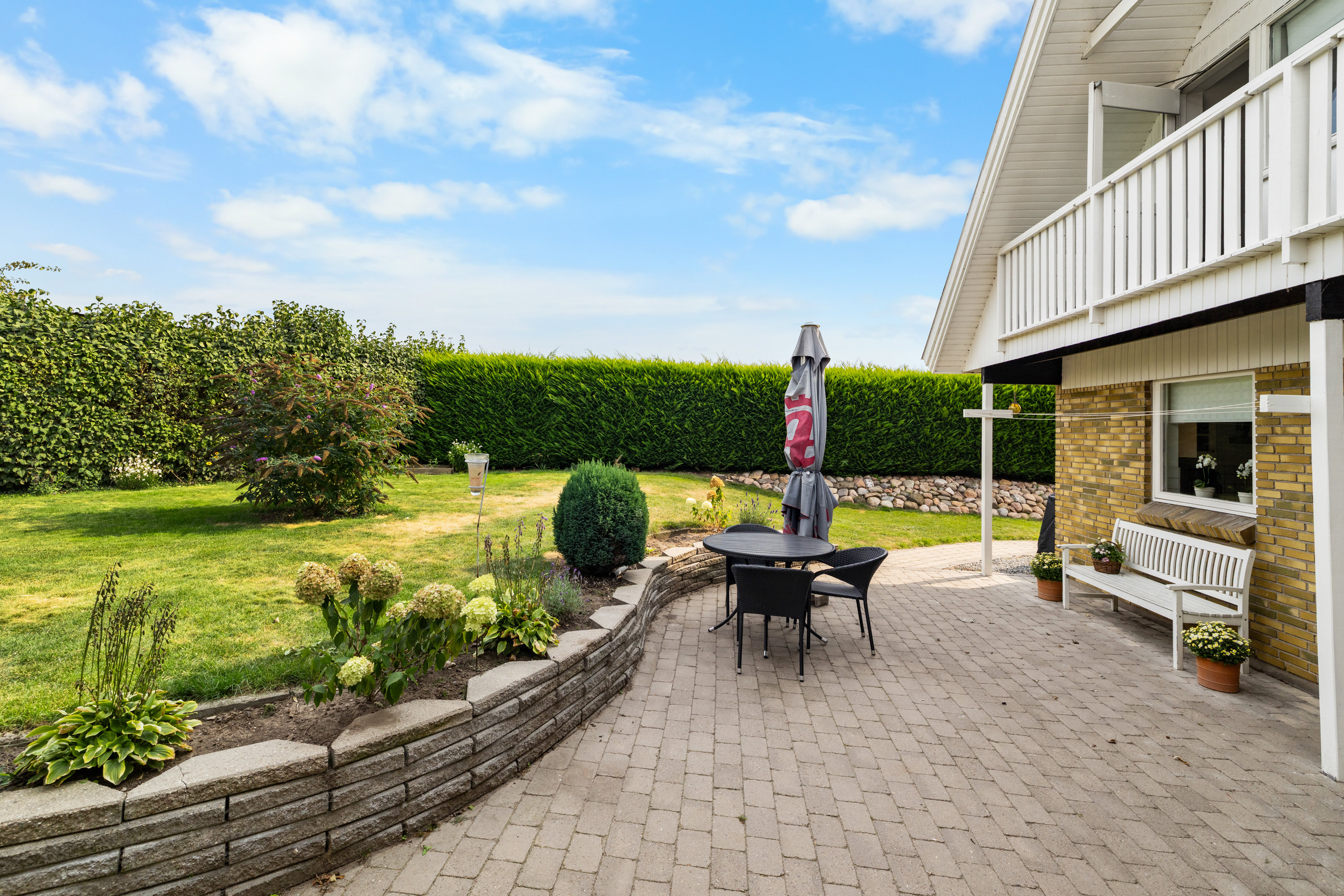 Fremhævet terrasse billede i fuldskærmstilstand. Billede af Faldsledvej 5, Håstrup, 5600 Faaborg