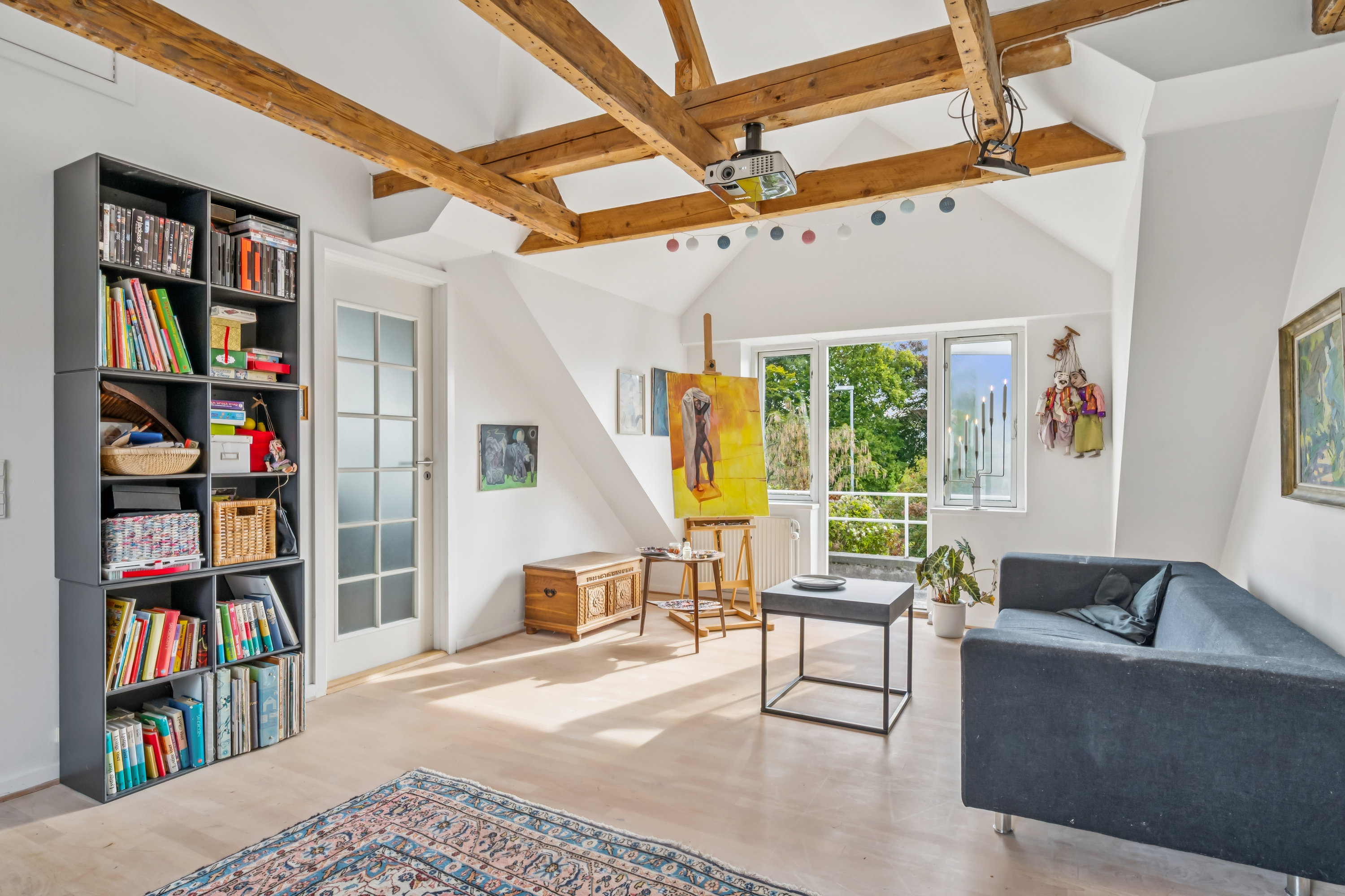 Fremhævet stue billede i fuldskærmstilstand. Billede af Solbakken 15, 8240 Risskov