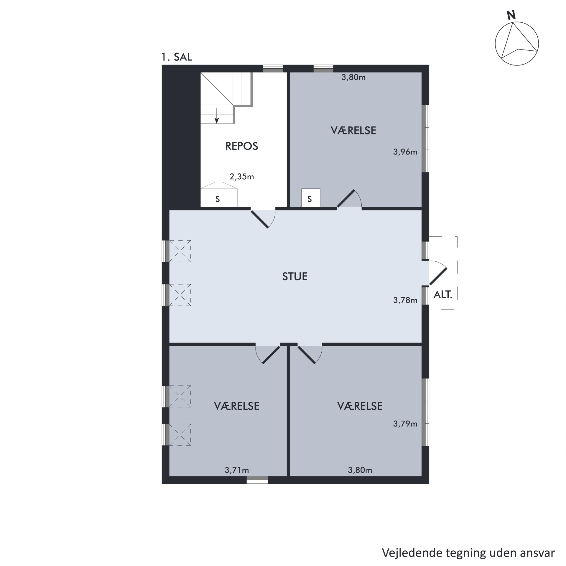 Plantegninger billede af Solbakken 15, 8240 Risskov