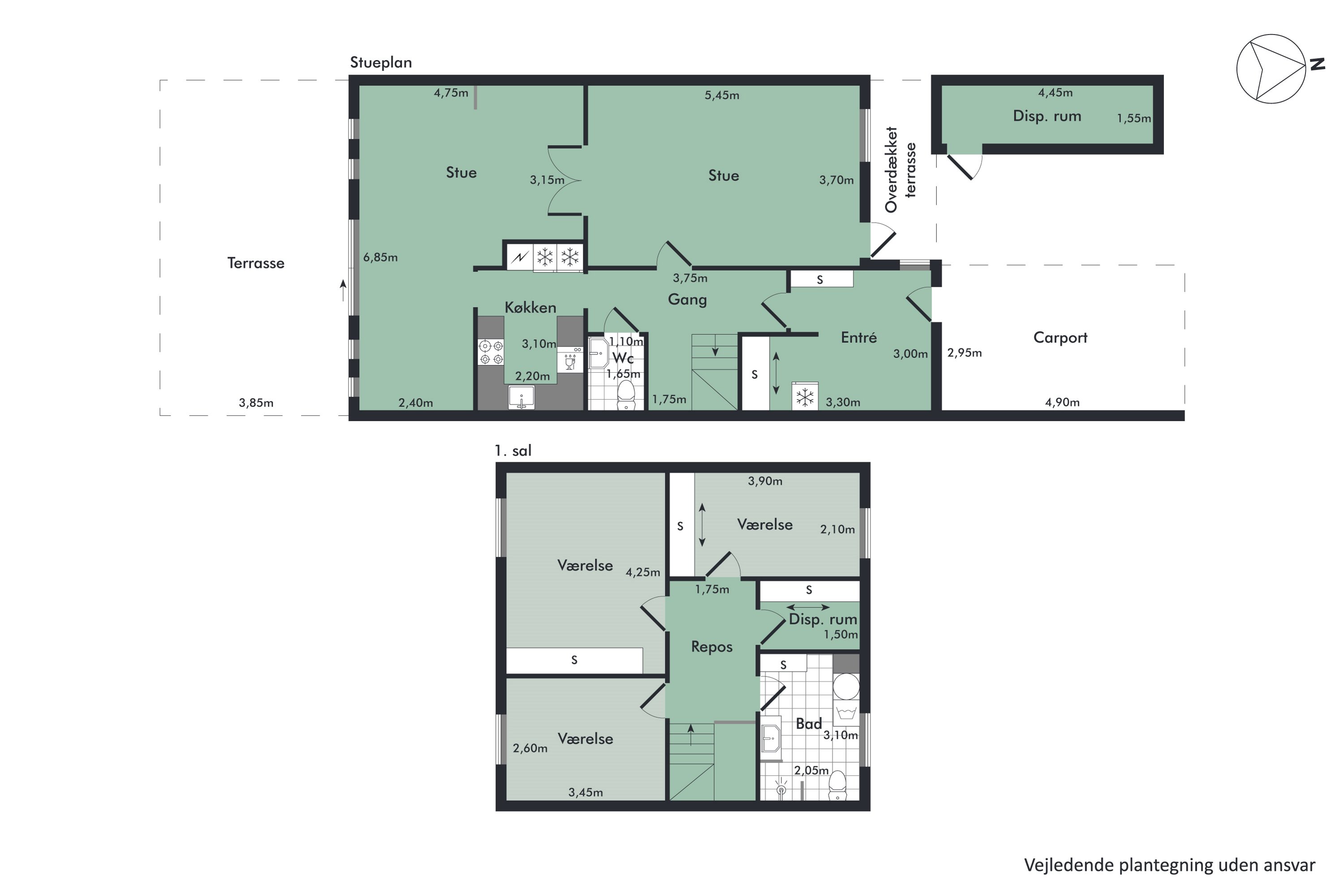 Plantegninger billede af Godske Lindenovs Vej 211, Gug, 9210 Aalborg SØ